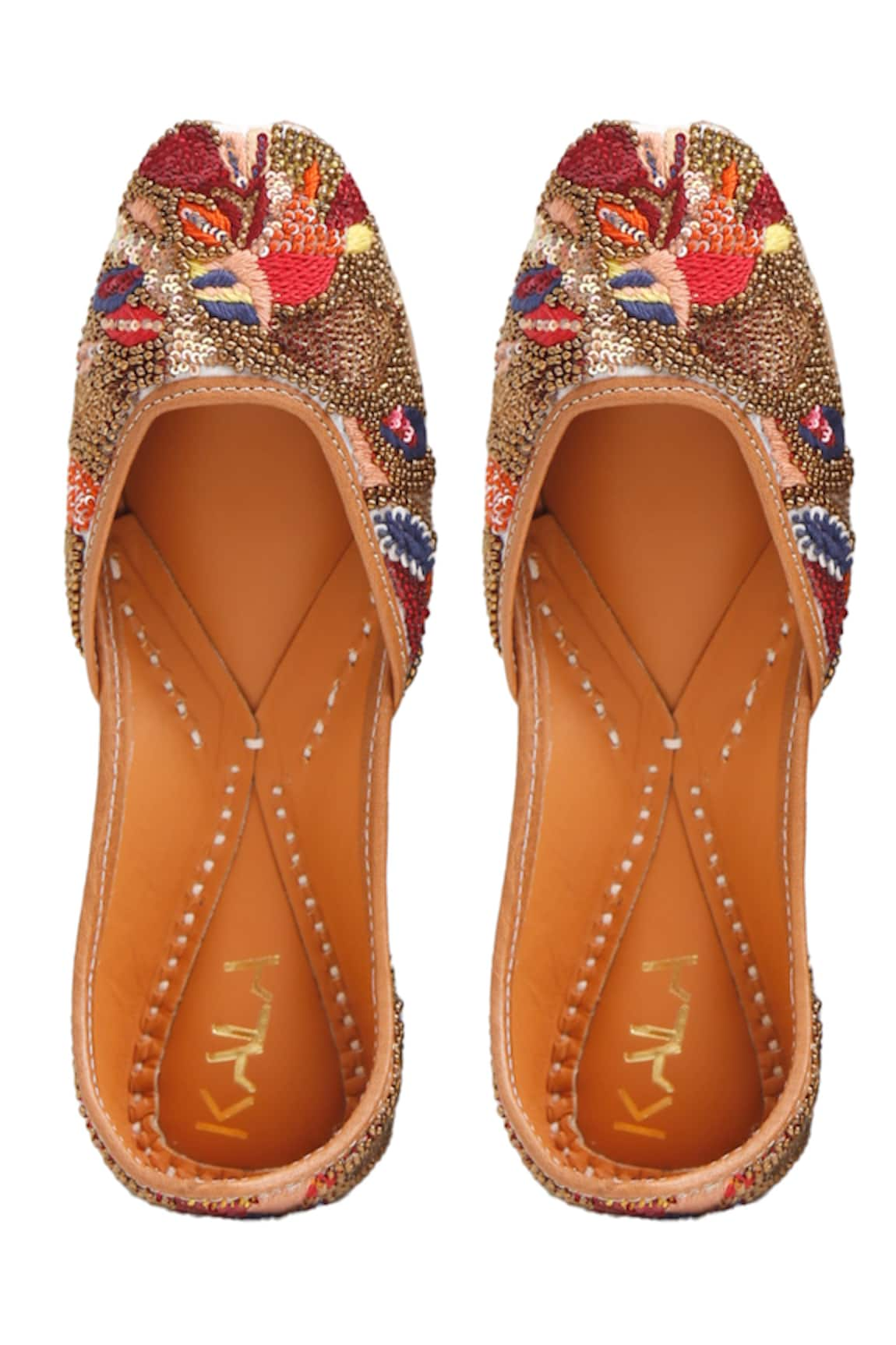 Kala Soulful Grace Thread Embroidered Juttis