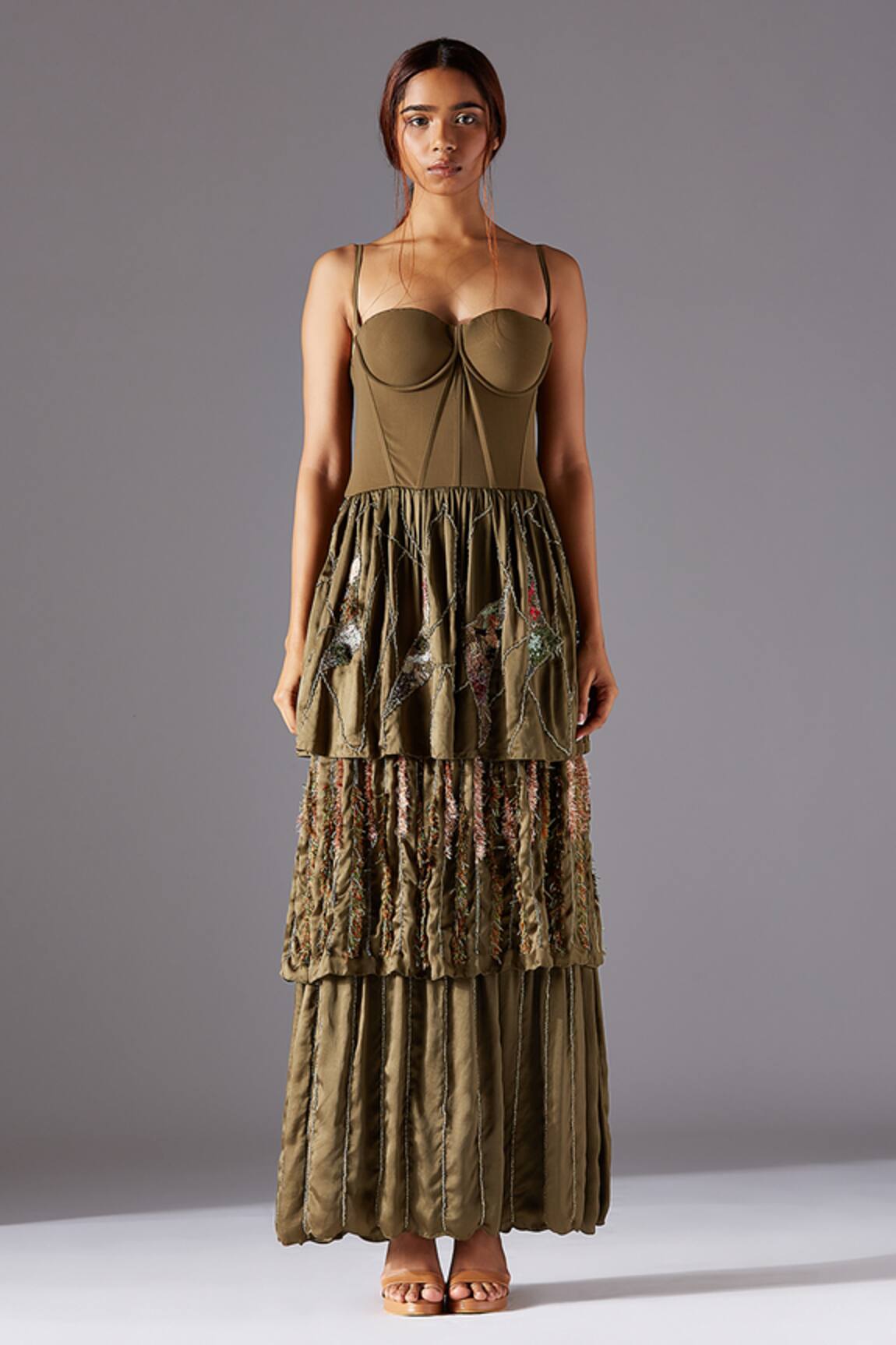 A Humming Way Topiary Corset Gown