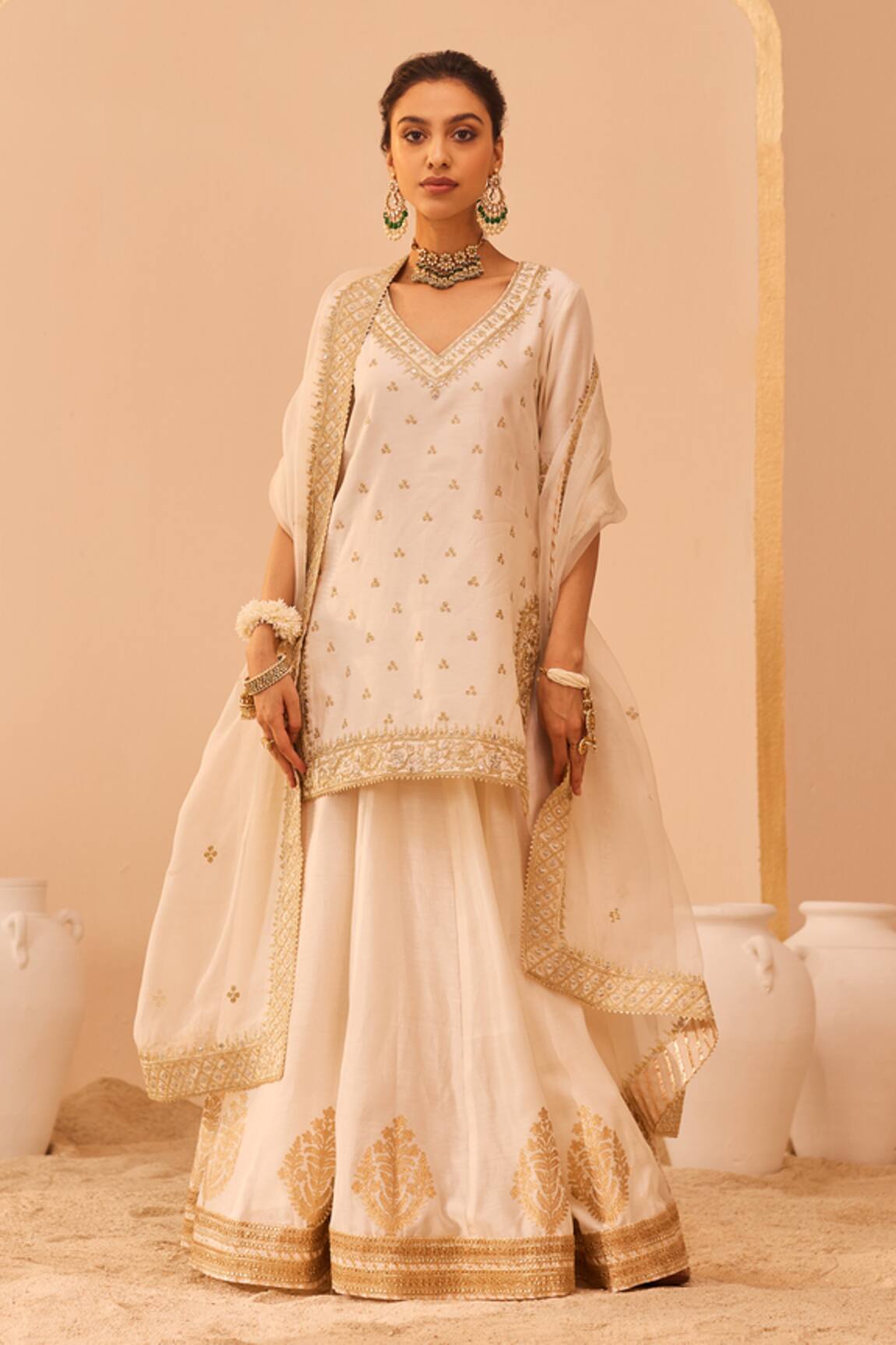 Sheetal Batra Faaiza Silk Chanderi Kurta Lehenga Set
