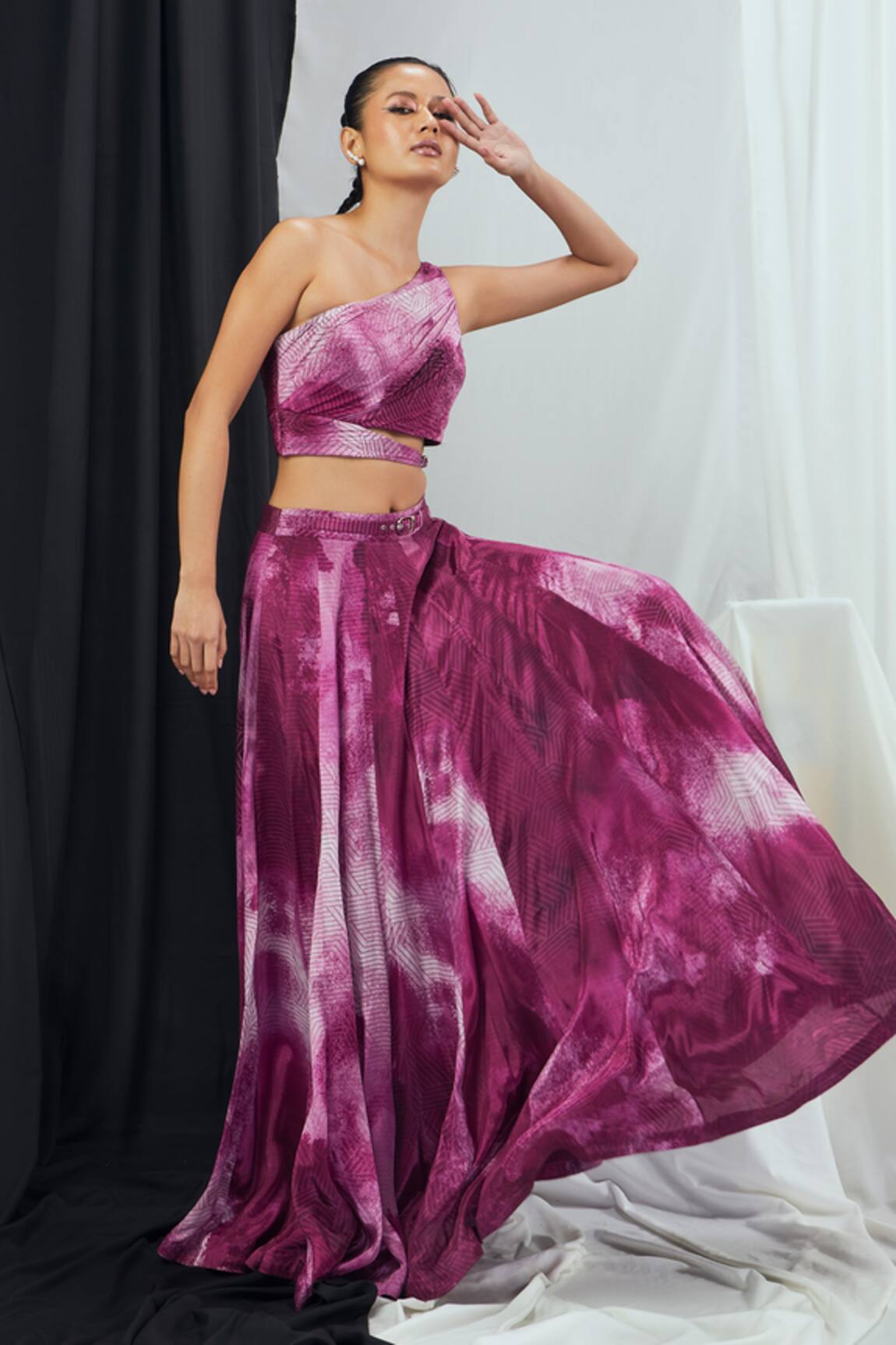 Nirmooha Blotch Print Lehenga With Blouse 
