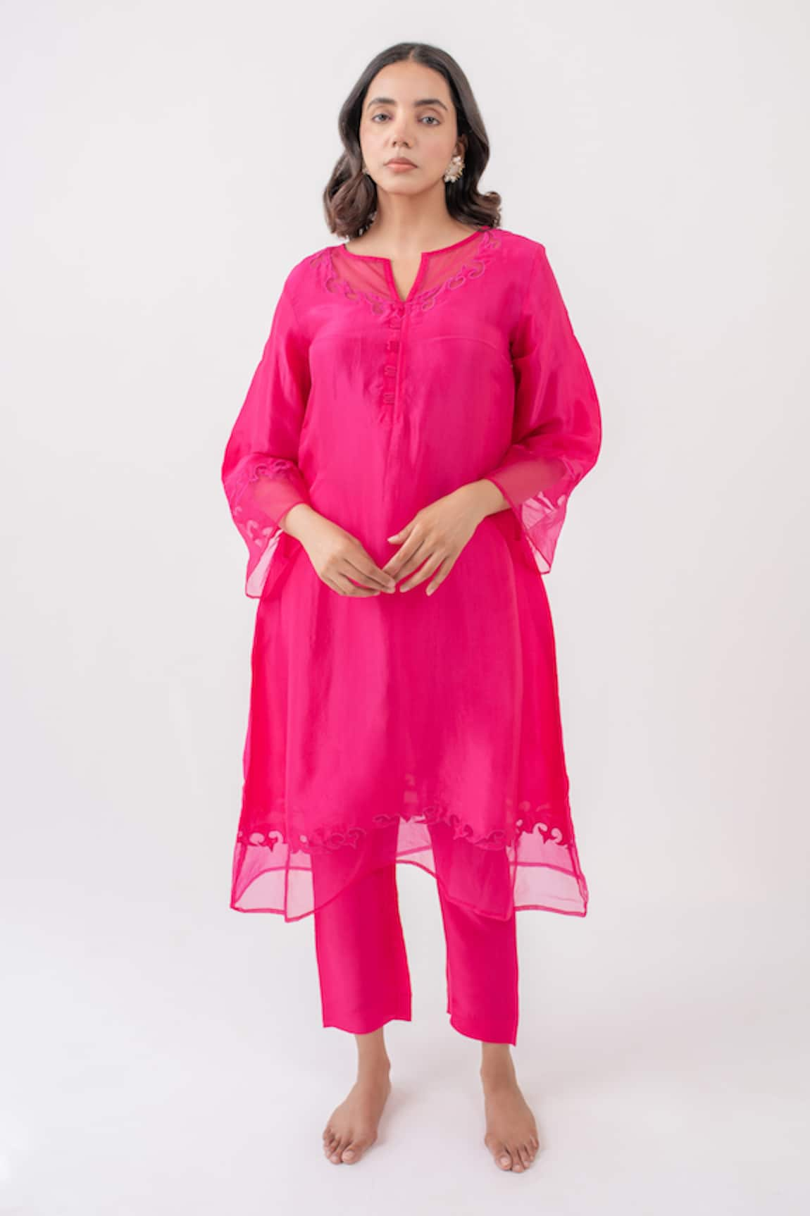 Avaasya Jaipur Upada Silk Kurta & Pant Set