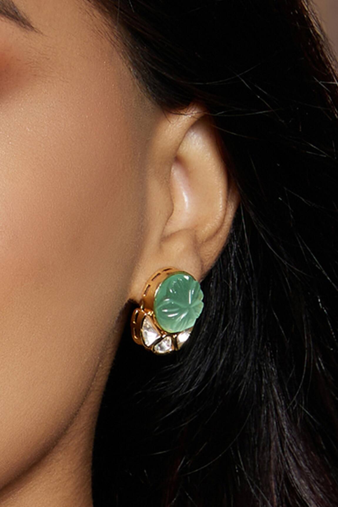 joules by radhika Agate Stone Embellished Studs