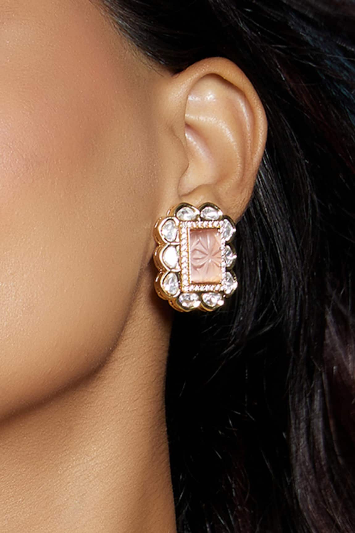 joules by radhika Stone Embellished Stud Earrings