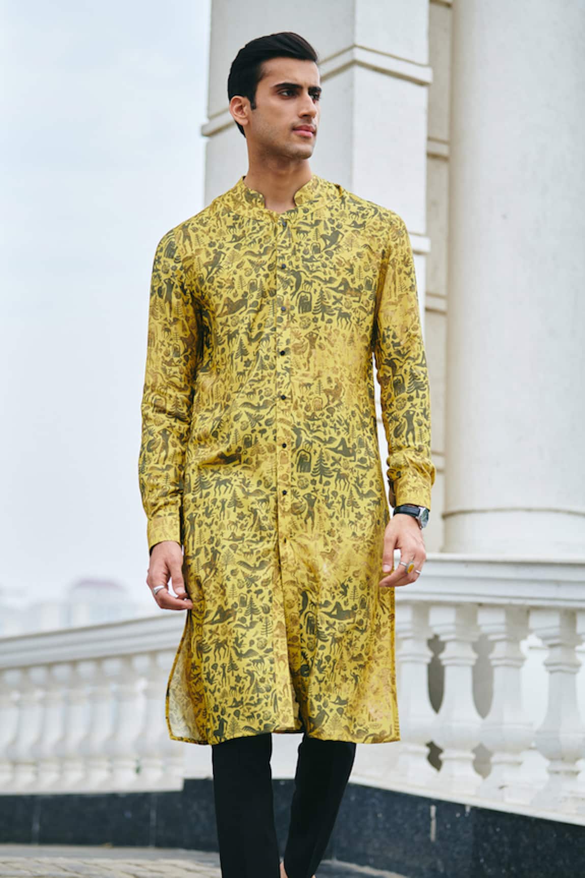 Philocaly Connected Cotton Printed Kurta