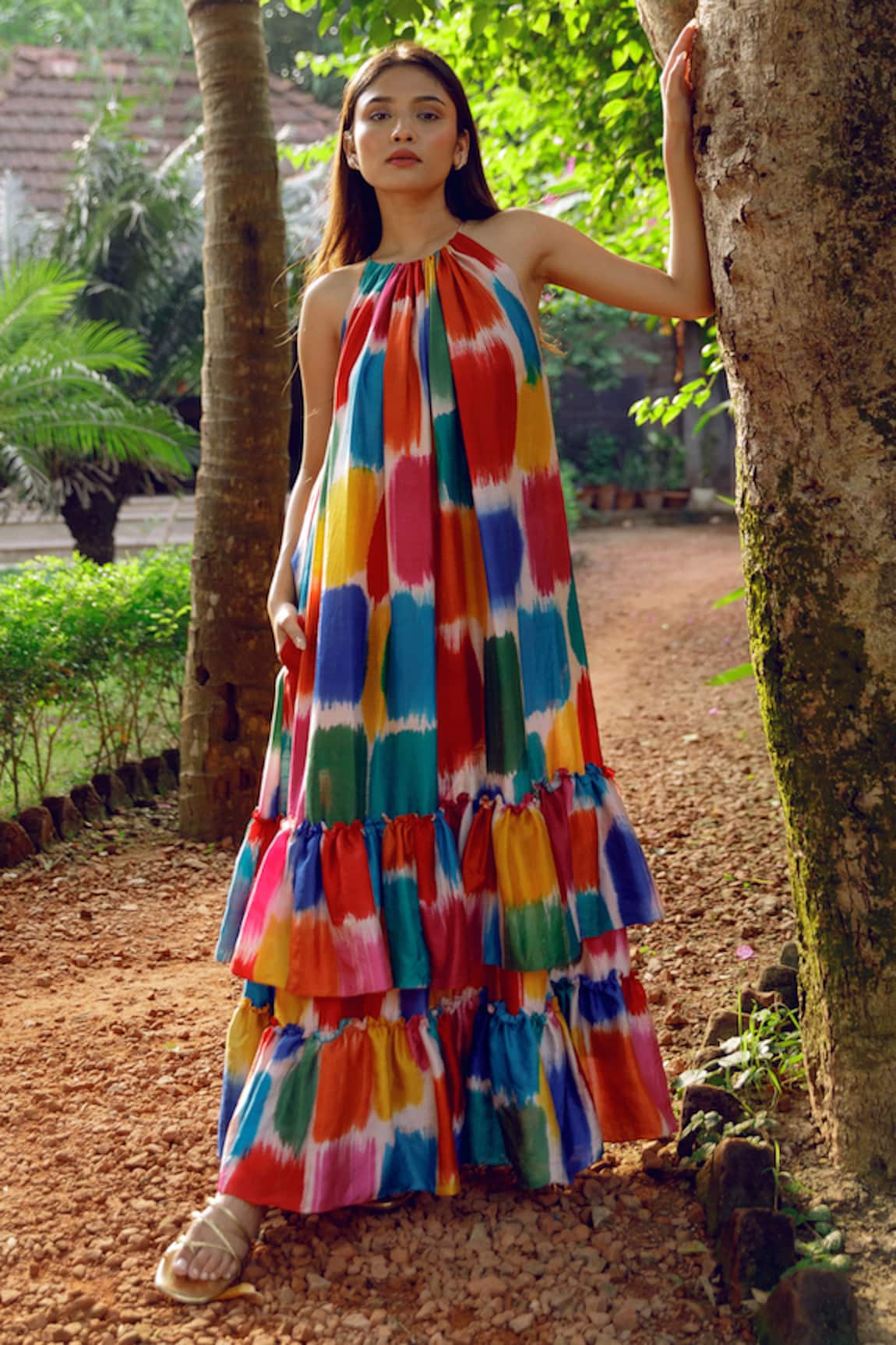 Kavya Singh Kundu Lana Handwoven Mulberry Silk Dress