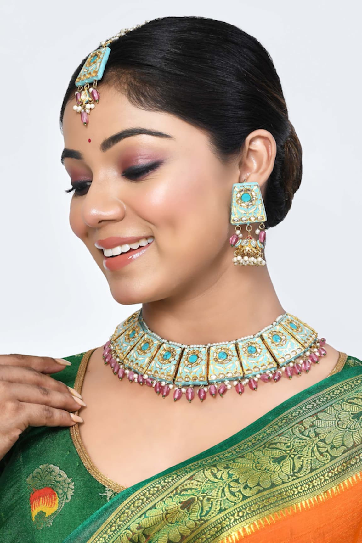 Posh by Rathore Beads Embellished Necklace Set