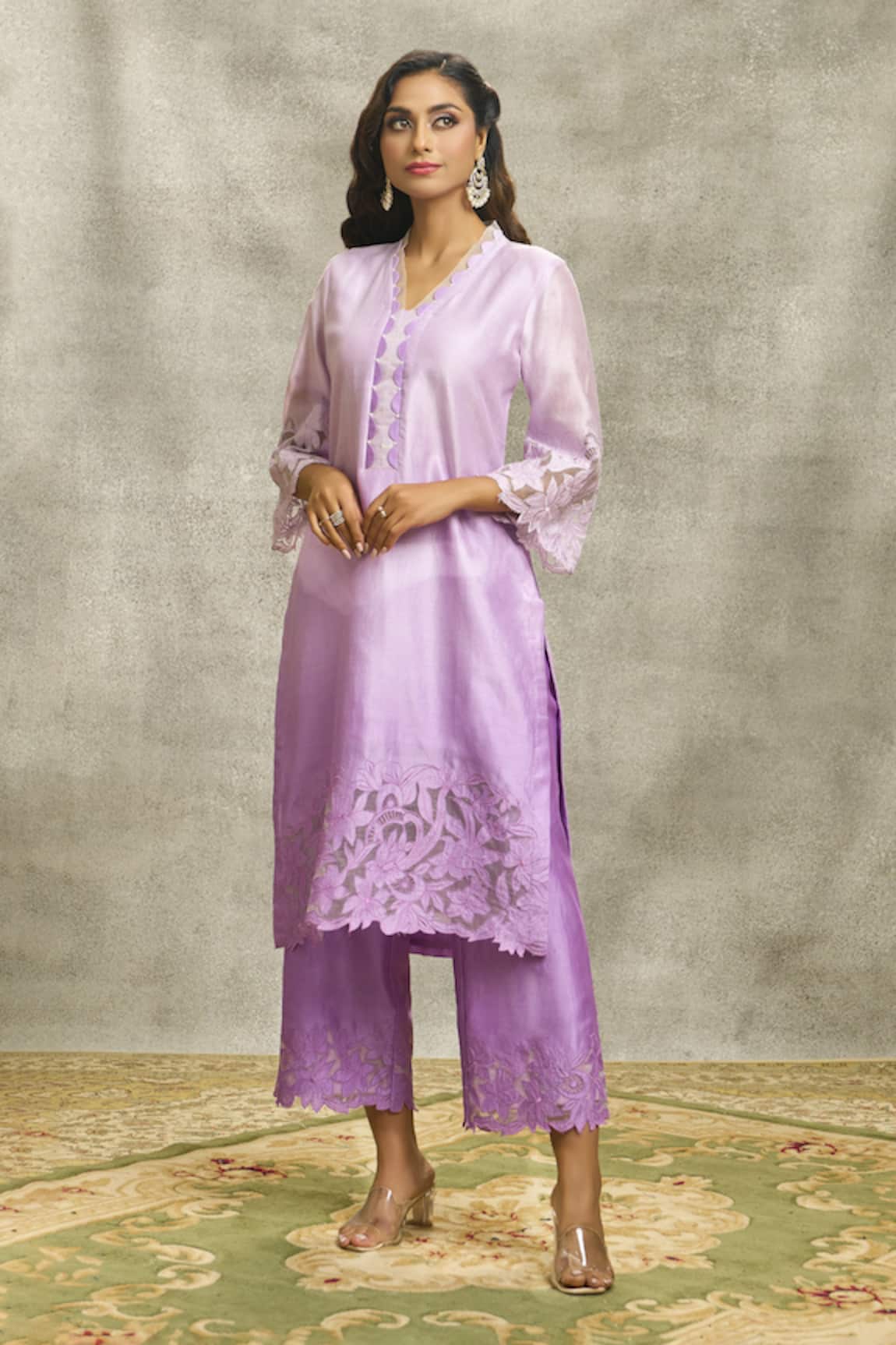Surabhi Arya Silk Chanderi Kurta & Palazzo Set