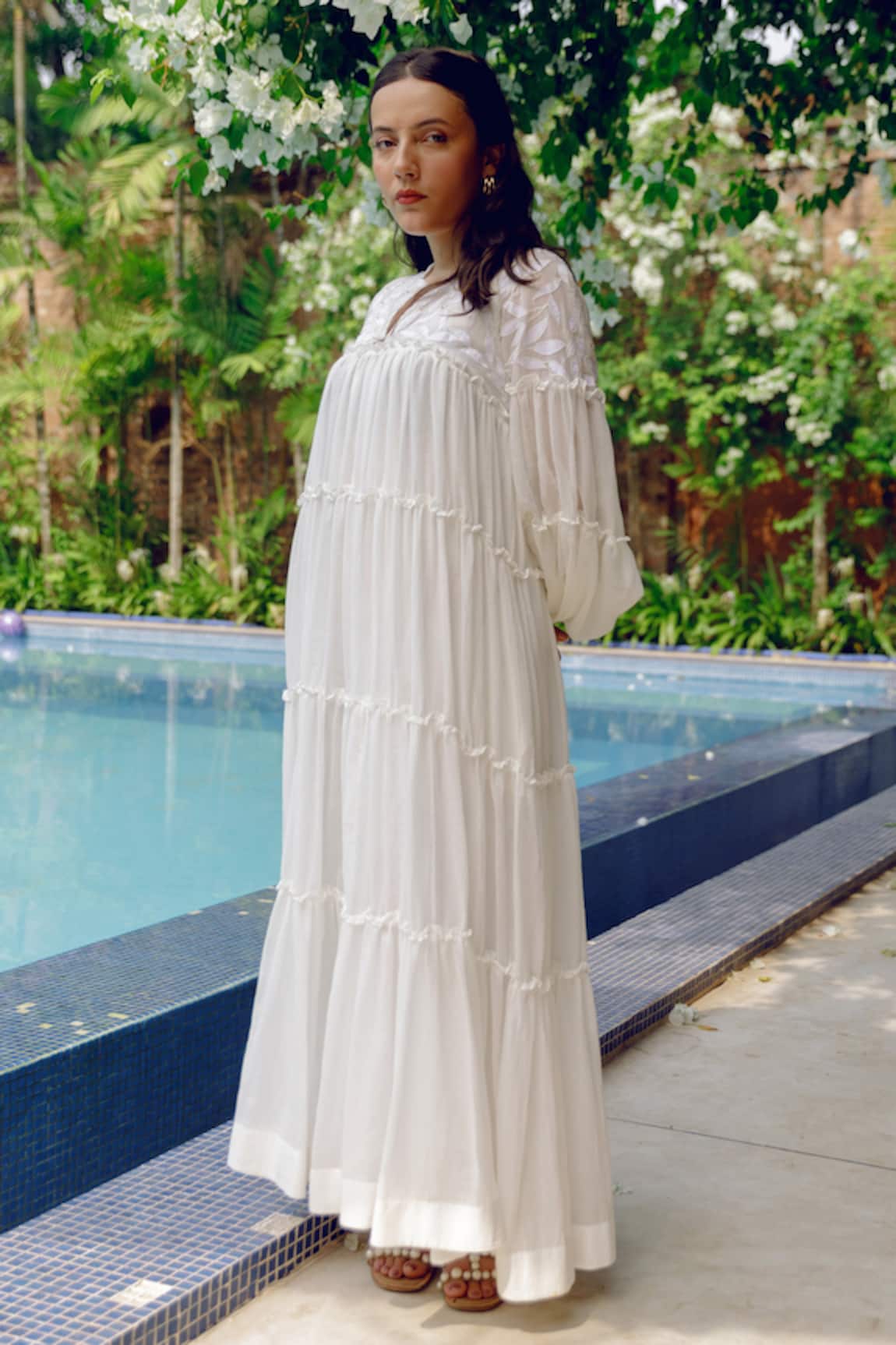 Kavya Singh Kundu Tonya Handwoven Mulmul Dress 