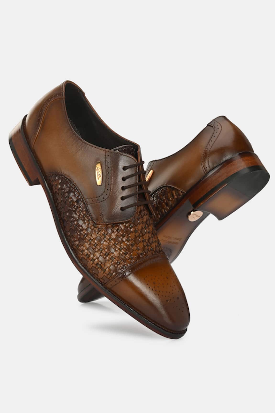 Lafattio Leather Pointed Toe Shoes