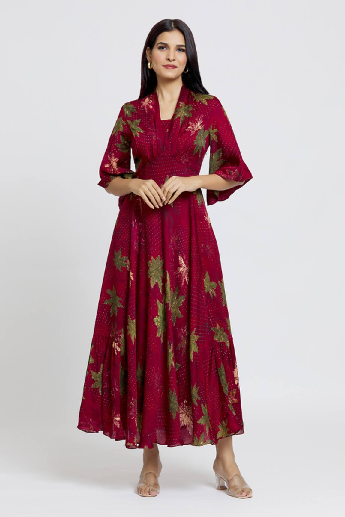 Whimsical By Shica Maple Dot Print Dress