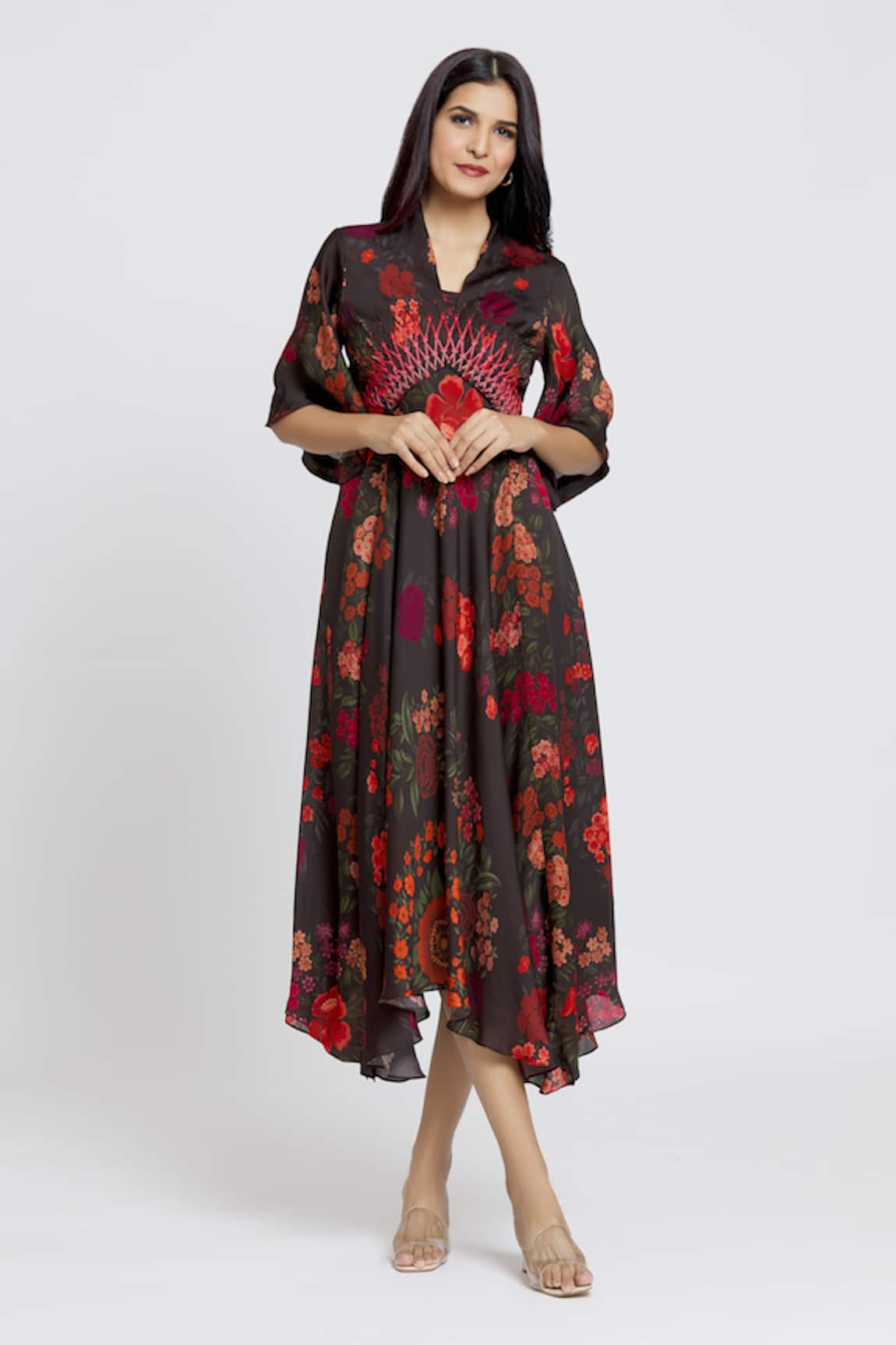 Whimsical By Shica Botanic Print Dress