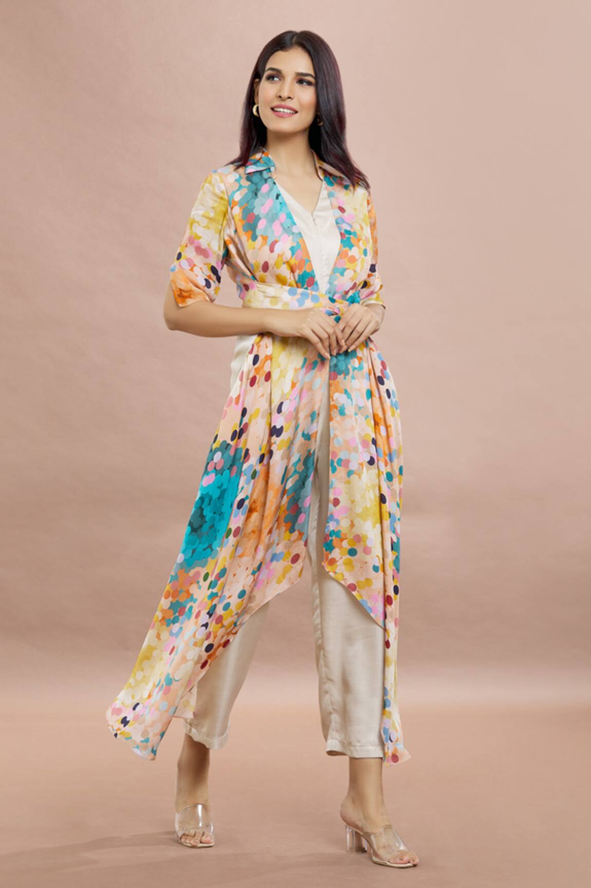 Whimsical By Shica Dot Print Criss Cross Jumpsuit