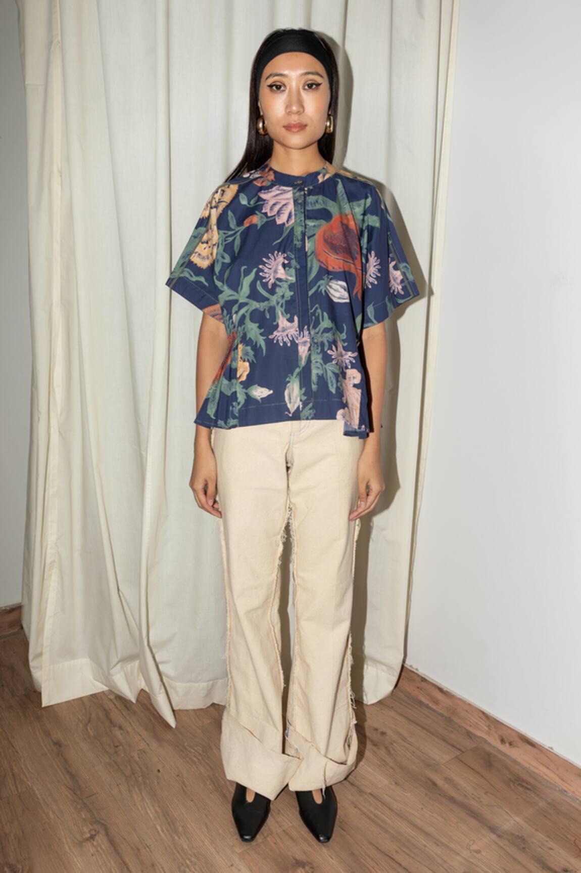 Leh Studios Evening Bloom Print Top