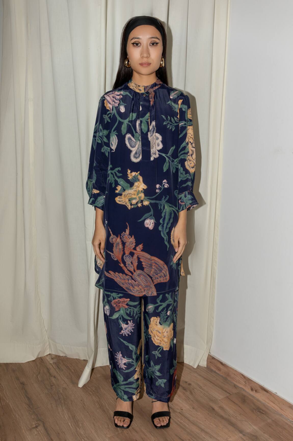 Leh Studios Evening Floral Bloom Print Tunic