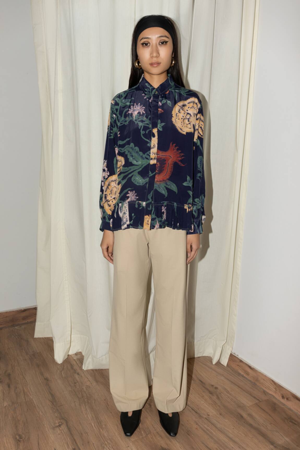 Leh Studios Evening Bloom Frill Shirt