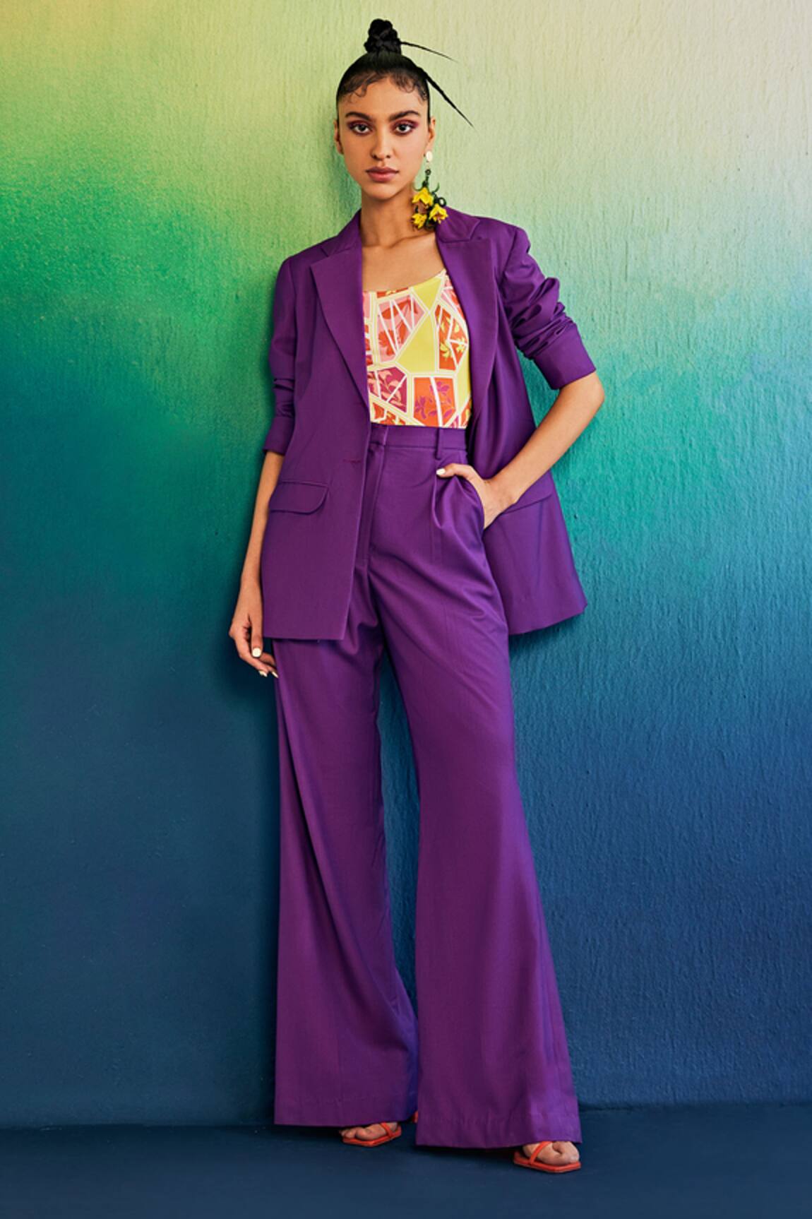Diyarajvvir Lapel Collar Blazer Pant Set 