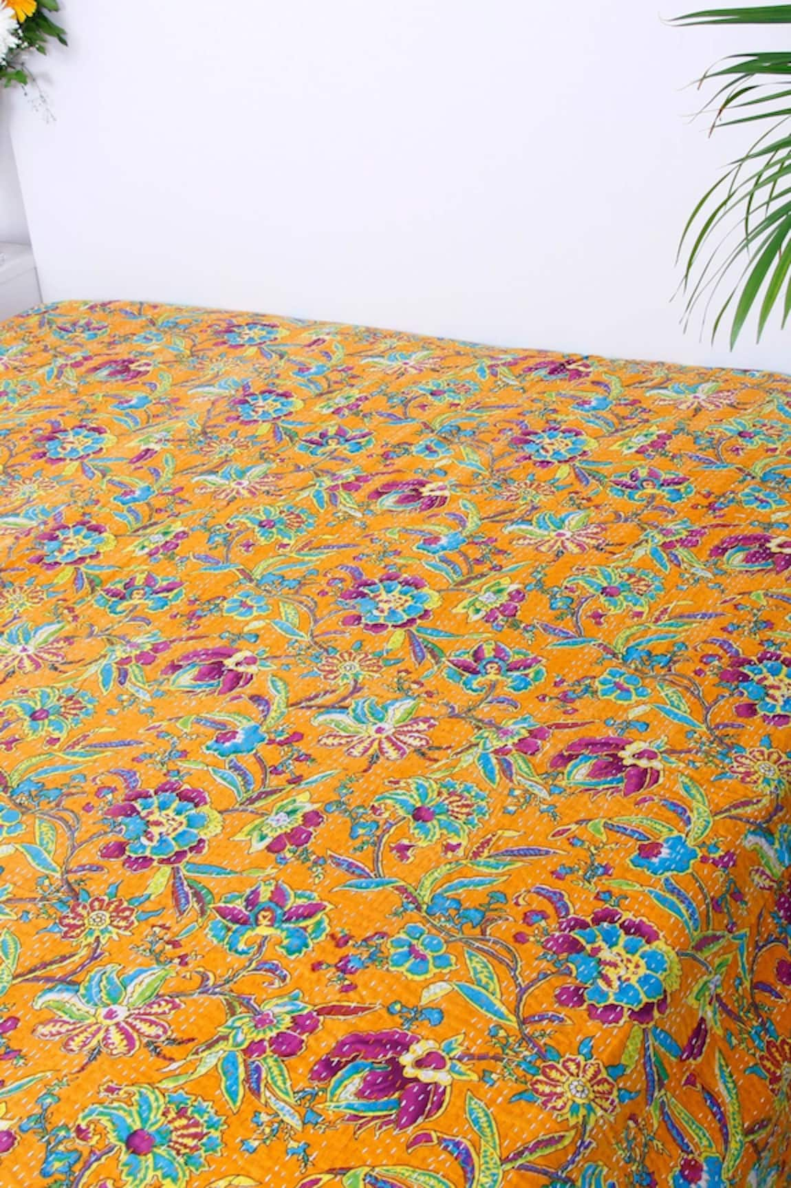 CocoBee Cotton Flower Print Bedspread