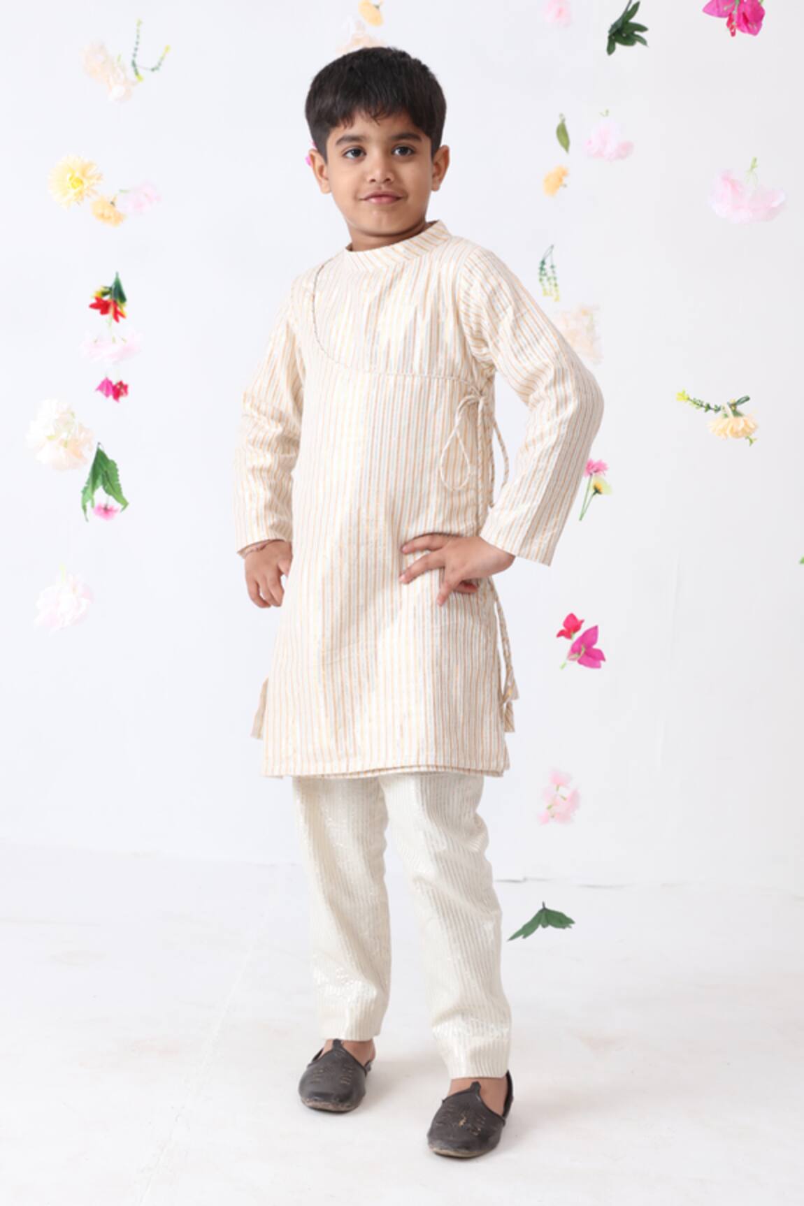 JILMIL DREAMWEAR Stripe Pattern Kurta & Pant Set 