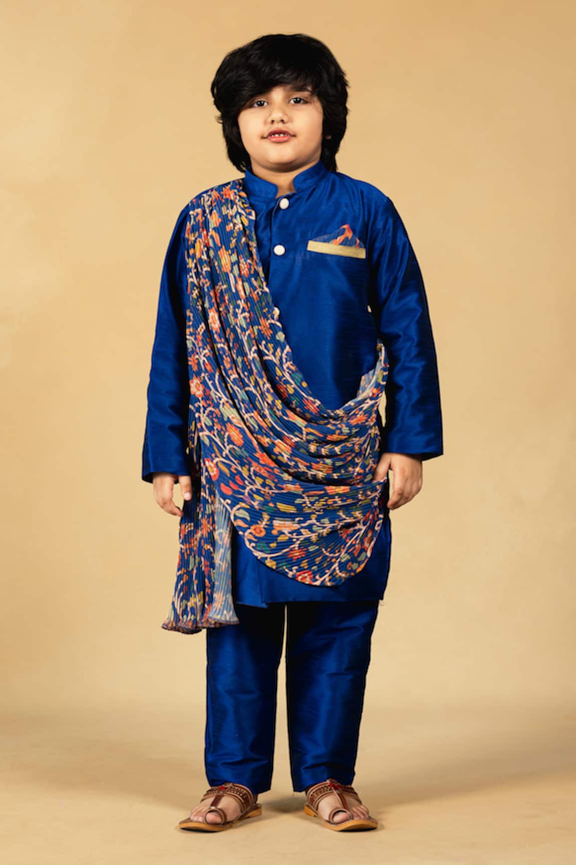JILMIL DREAMWEAR Printed Draped Kurta & Pant Set 