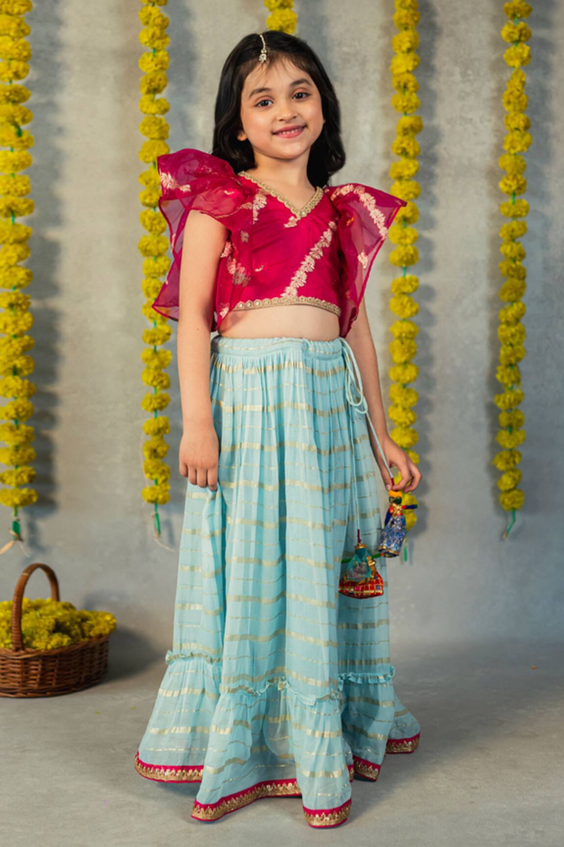 JILMIL DREAMWEAR Zari Panelled Lehenga With Blouse