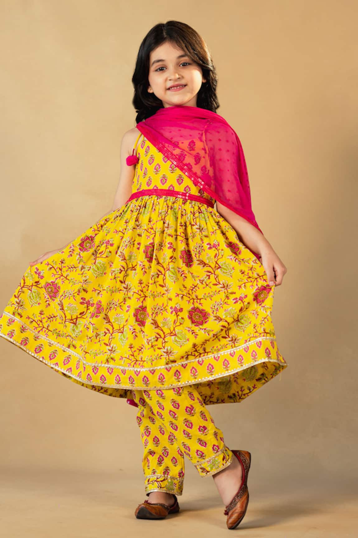 JILMIL DREAMWEAR Japuri Floral Print Anarkali Set