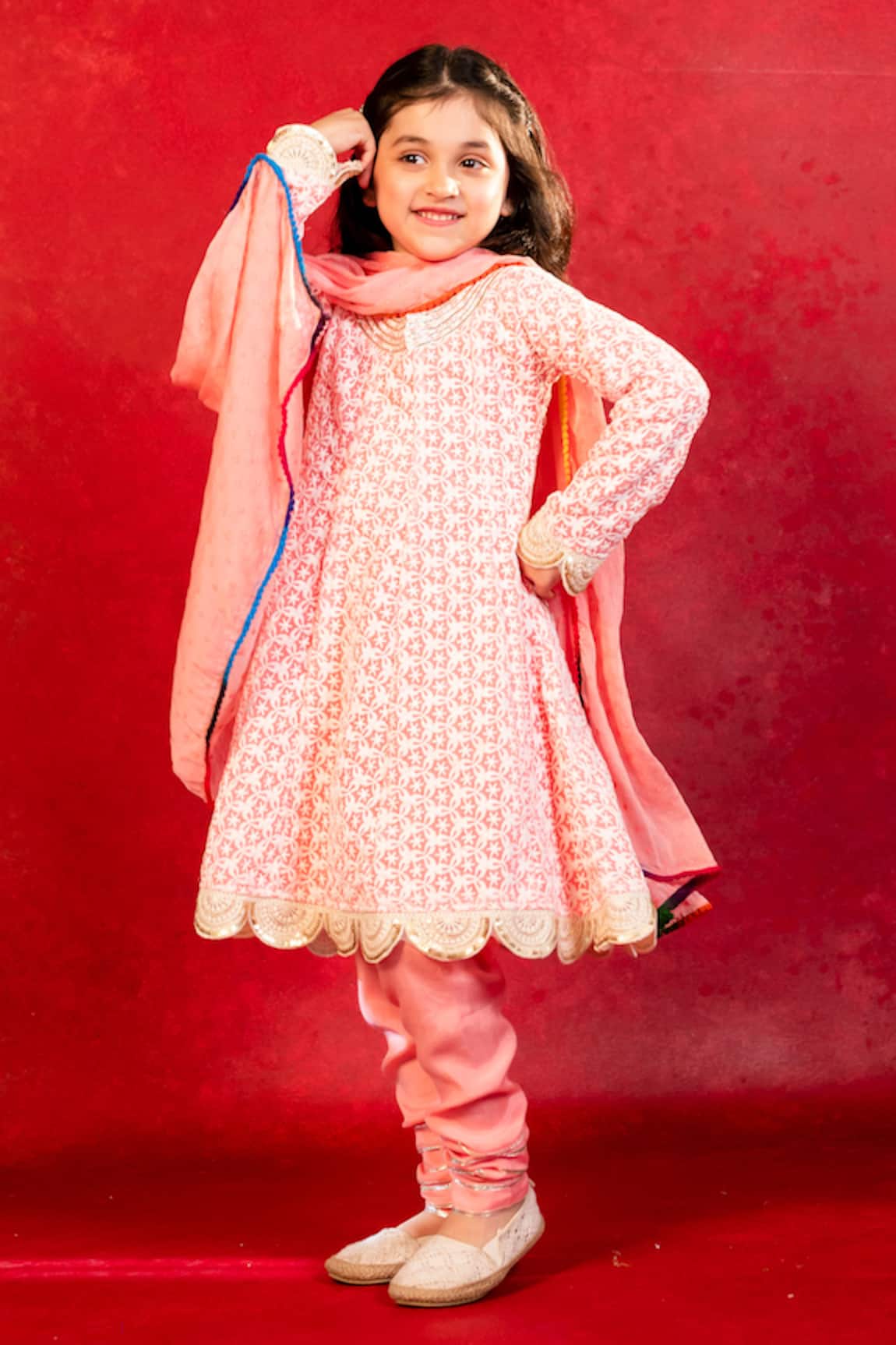 JILMIL DREAMWEAR Cotton Chikankari Work Kurta Set