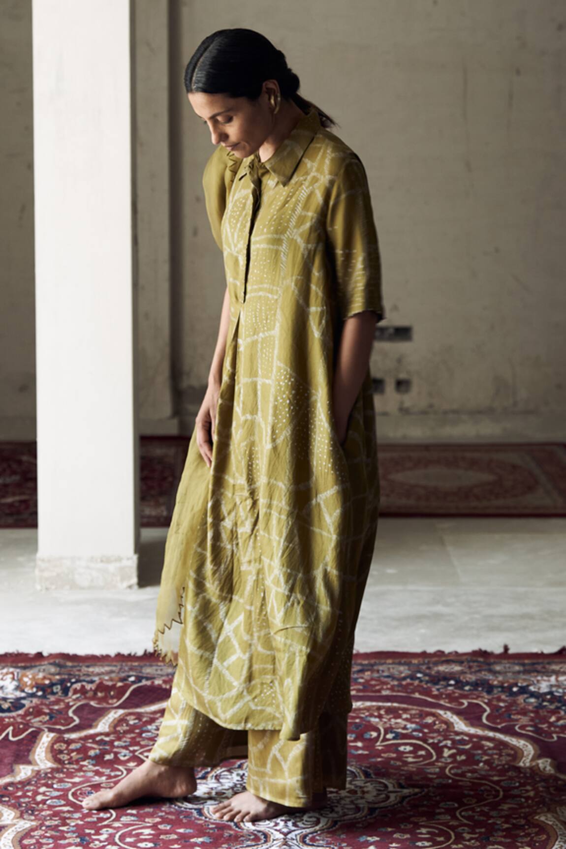 Srota By Srishti Aggarwal Manyu Absract Print Kurta