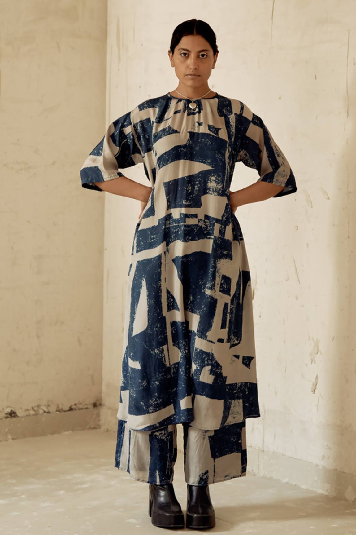 Srota By Srishti Aggarwal Mayo Abstract Print Kurta