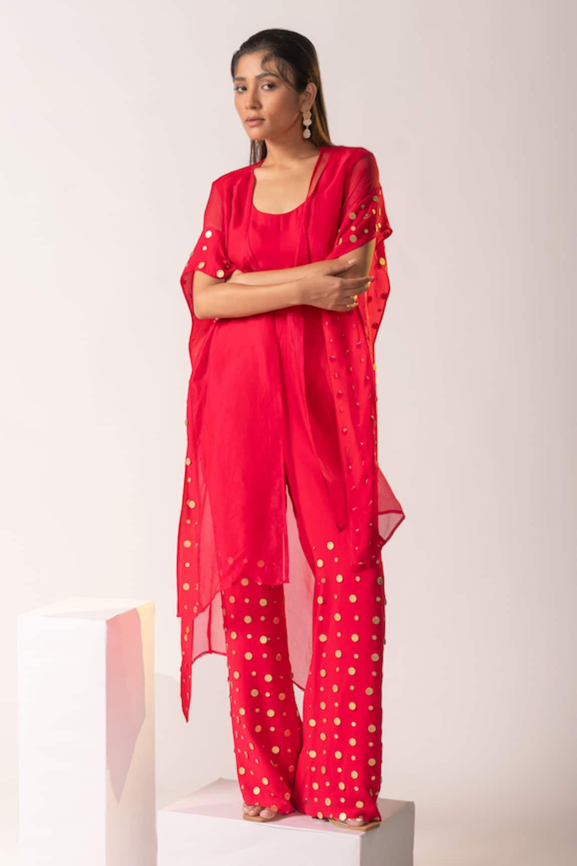 Vanshika Agarwal Zorah Embroidered Overlay Pant Set