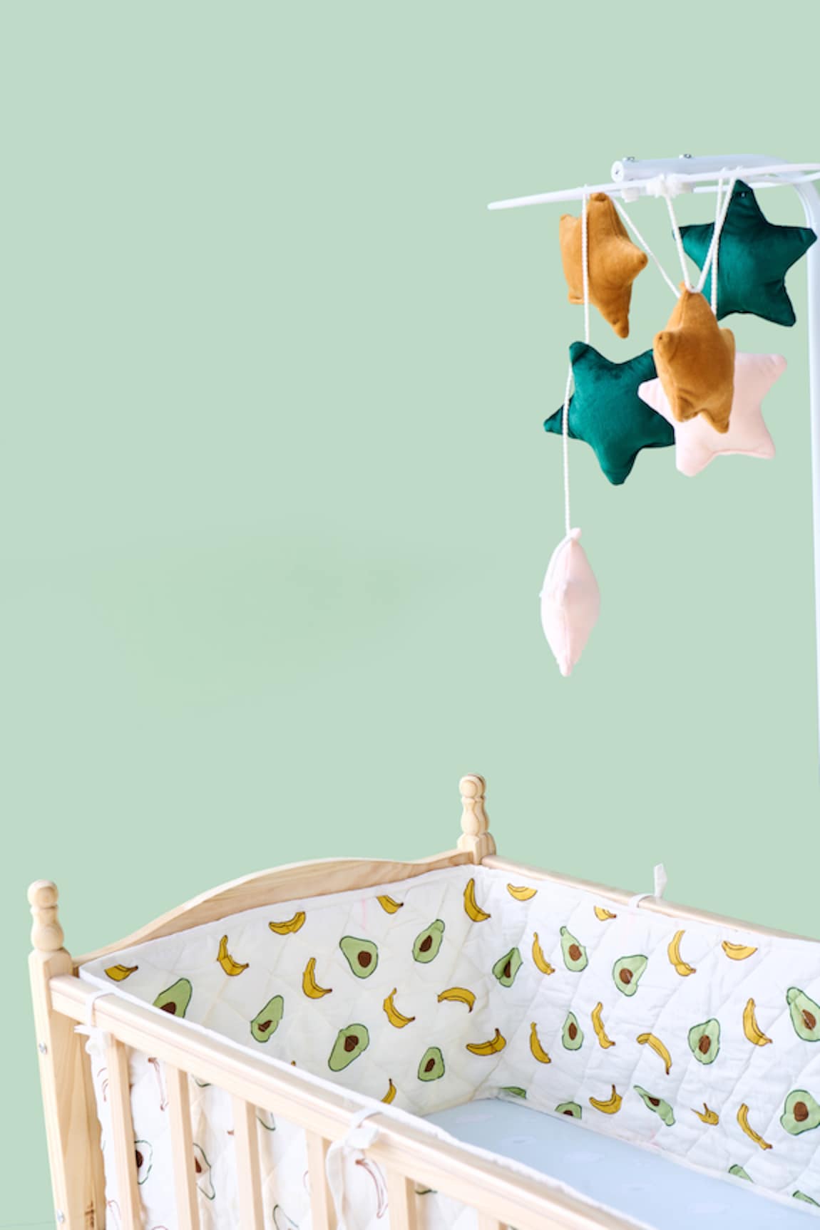 Jaipur Gate Avocado & Banana Print Baby Bed Bumper 2 Pcs Set