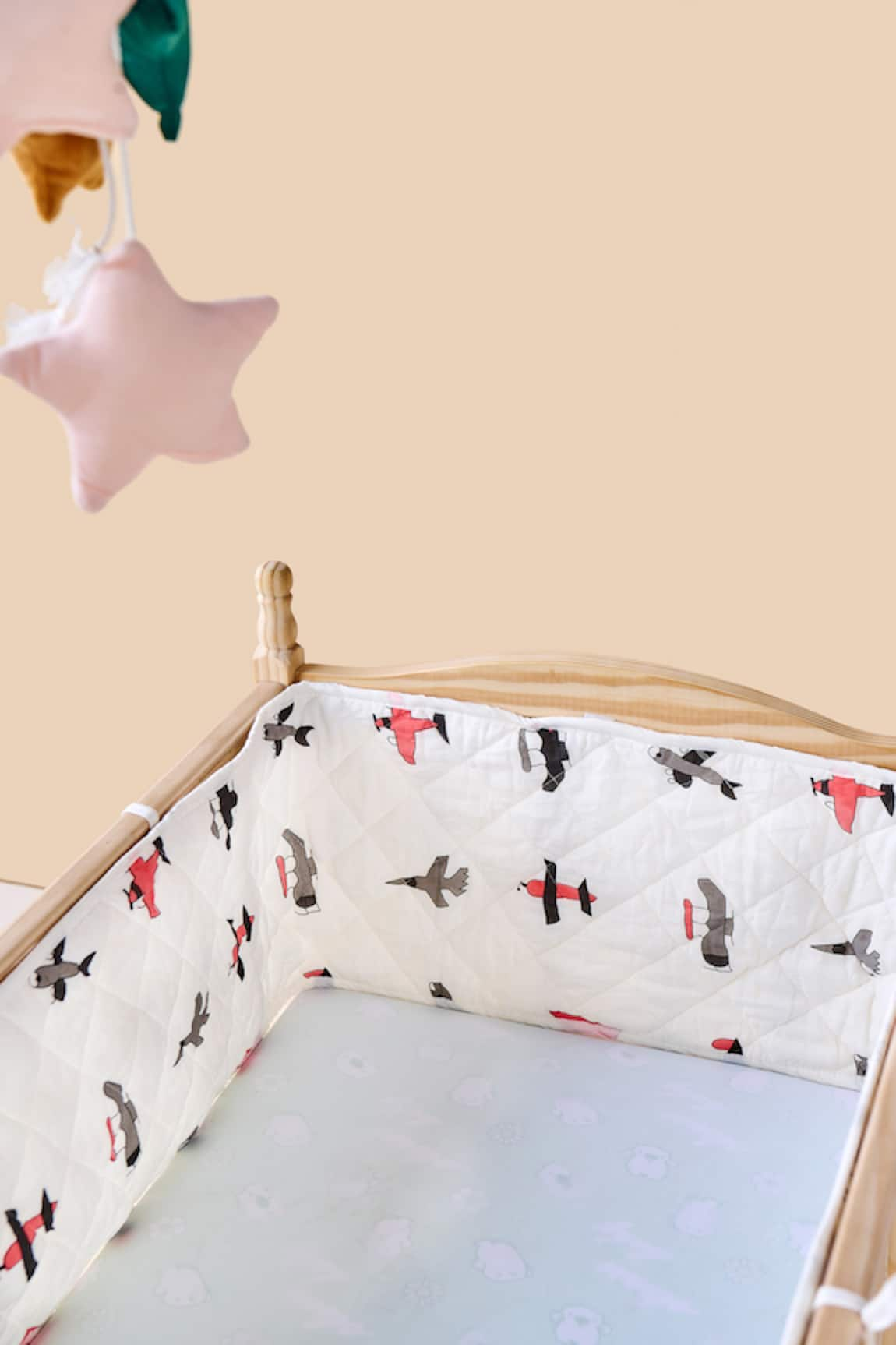 Jaipur Gate Jet Plane Print Baby Bed Bumper 2 Pcs Set