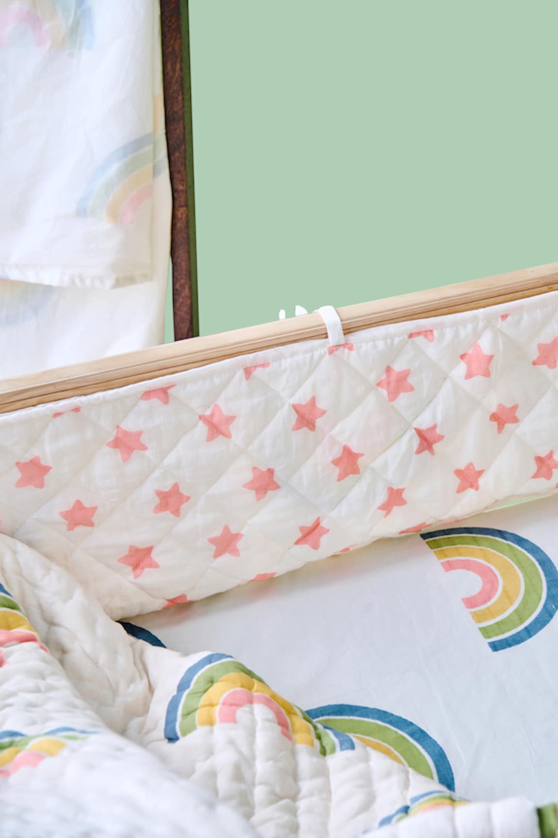 Jaipur Gate Rainbow Print Baby Bed Bumper 2 Pcs Set