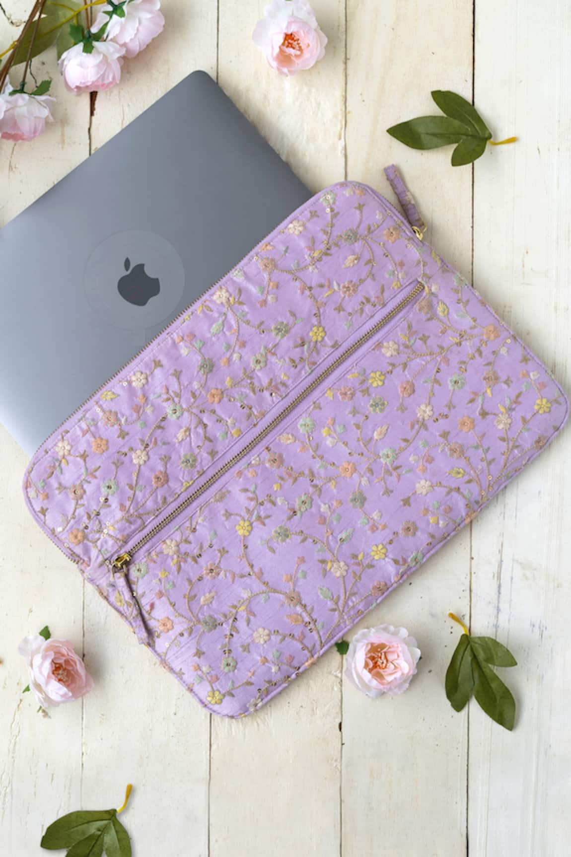 AMYRA Blossom Embroidered Laptop Sleeve