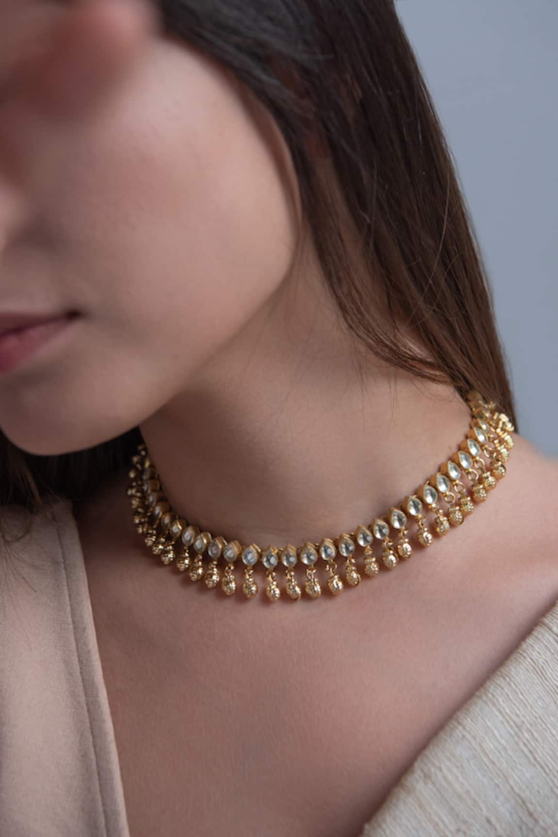 Do Taara Kundan & Gungroo Necklace