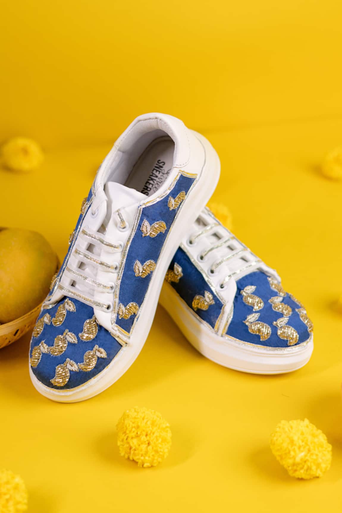 The Saree Sneakers Mango Cut Dana Embroidered Sneakers