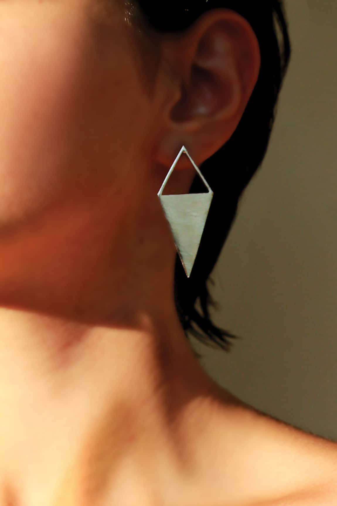 Aaree Accessories Handcrafted Triangle Block Earrings