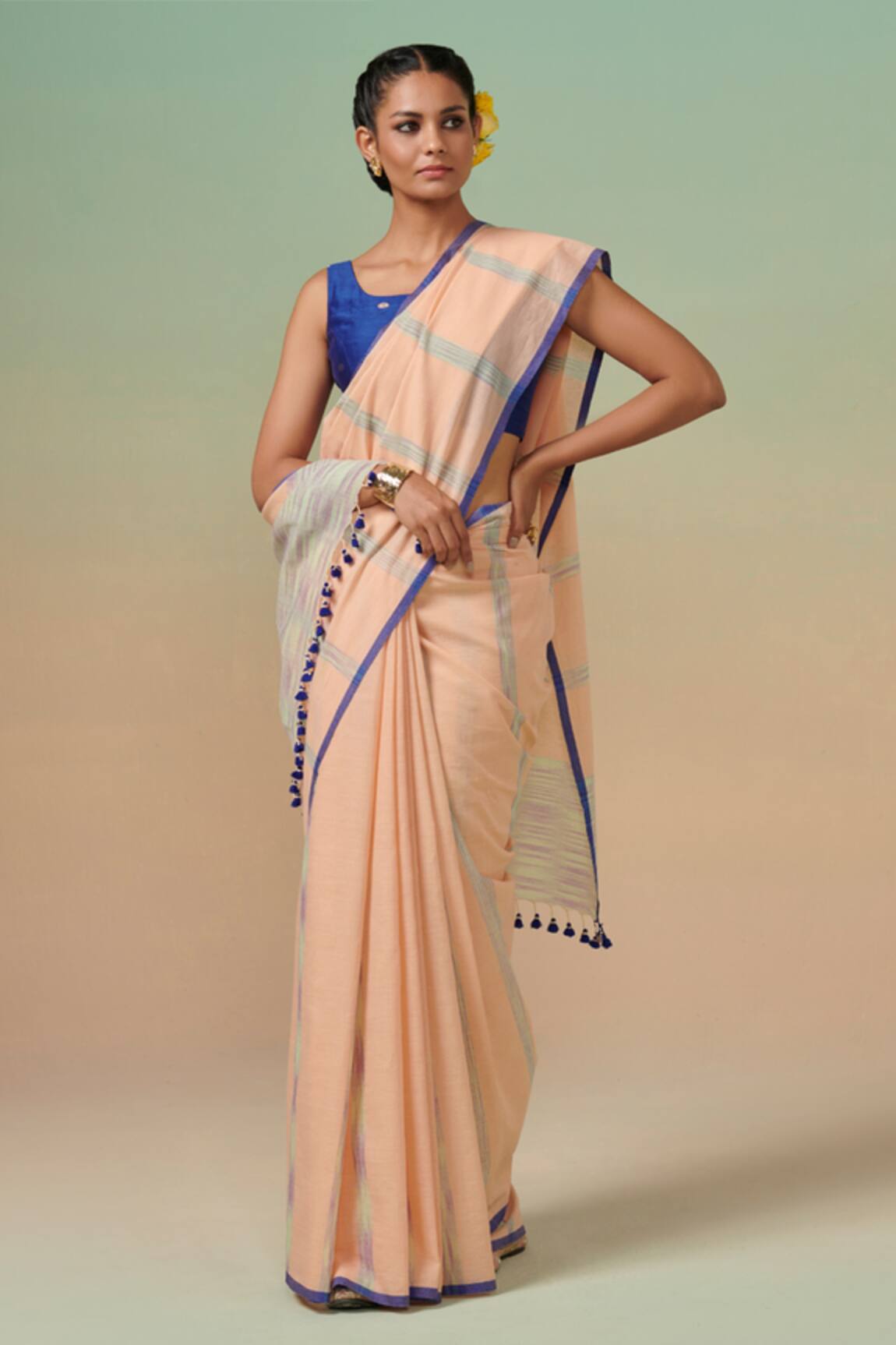 Dressfolk Summer Symphony Cotton Handwoven Saree