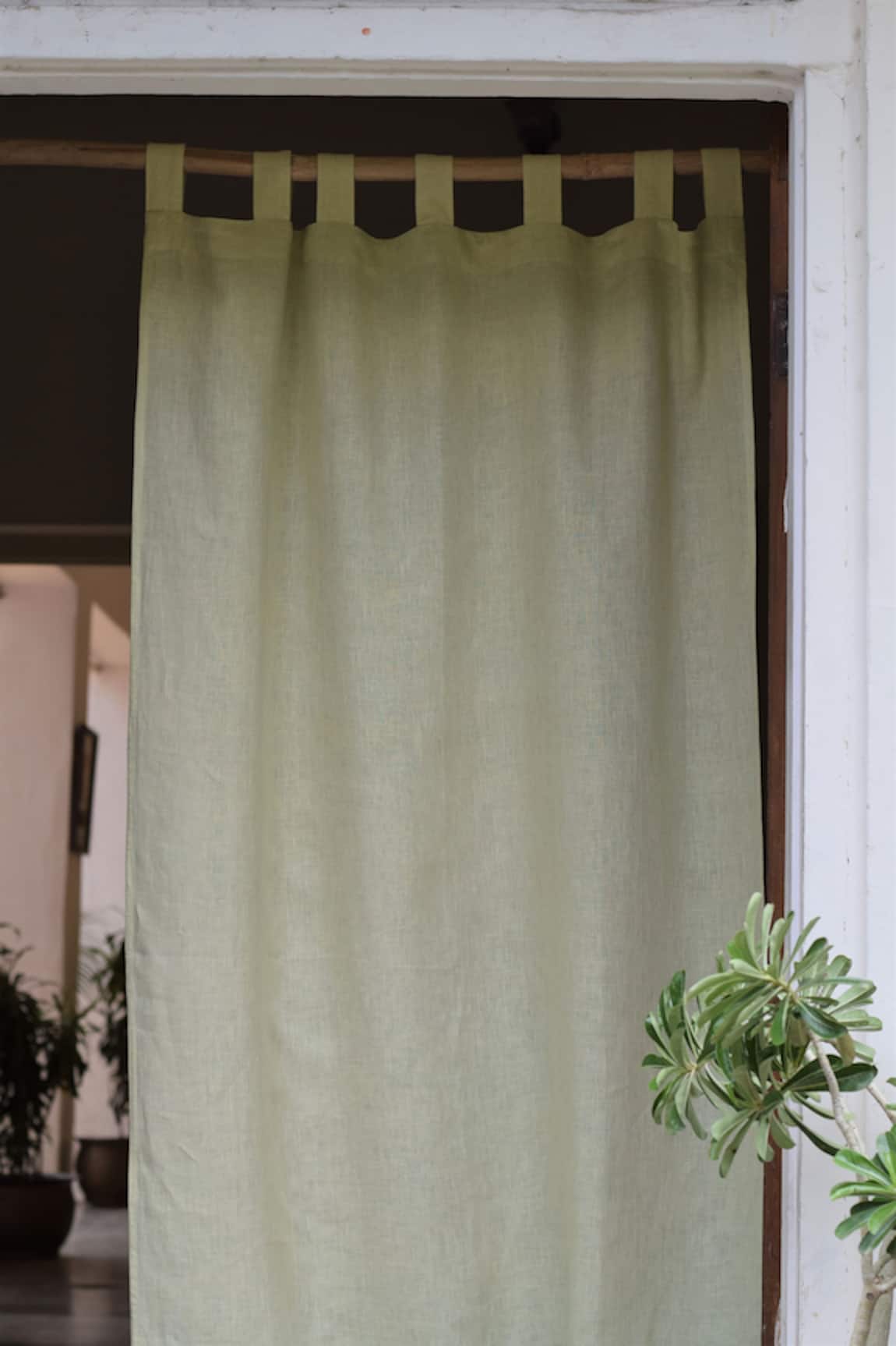 Taru Jaipur Hara Linen Curtain
