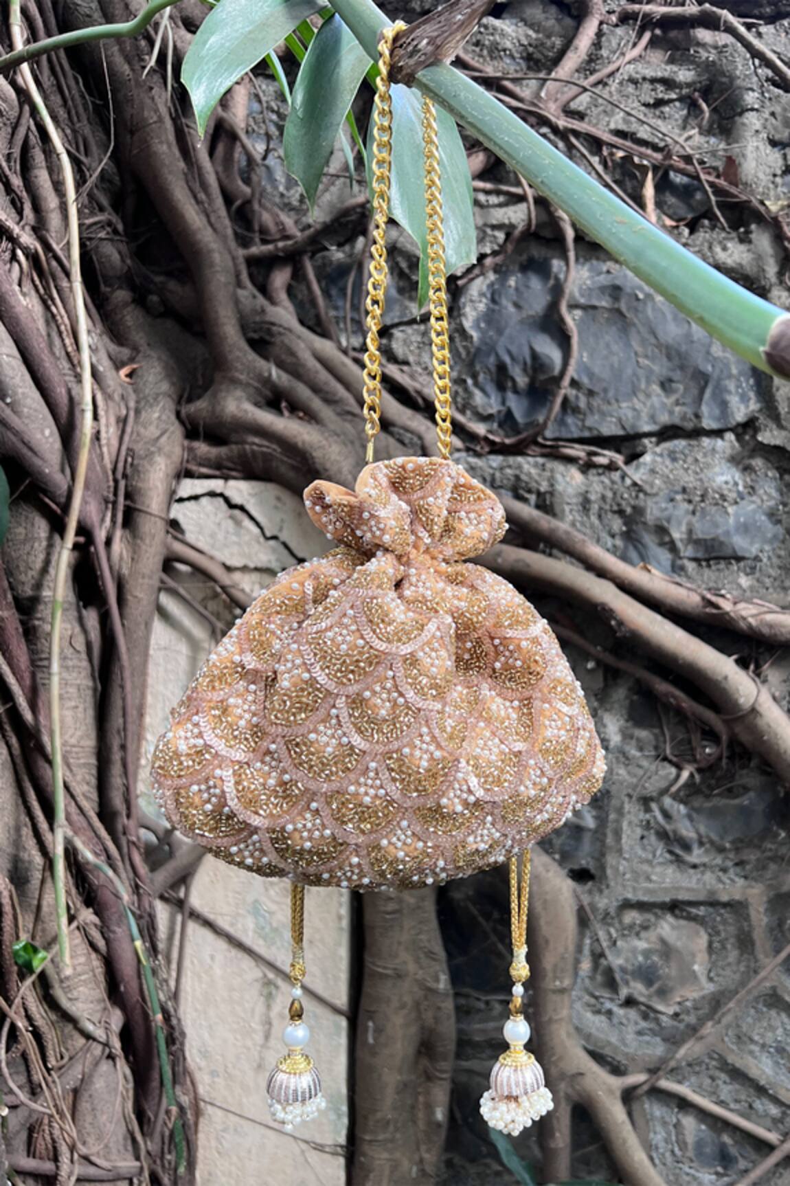 Nayaab By Sonia Viera Silk Sequin Embellished Potli