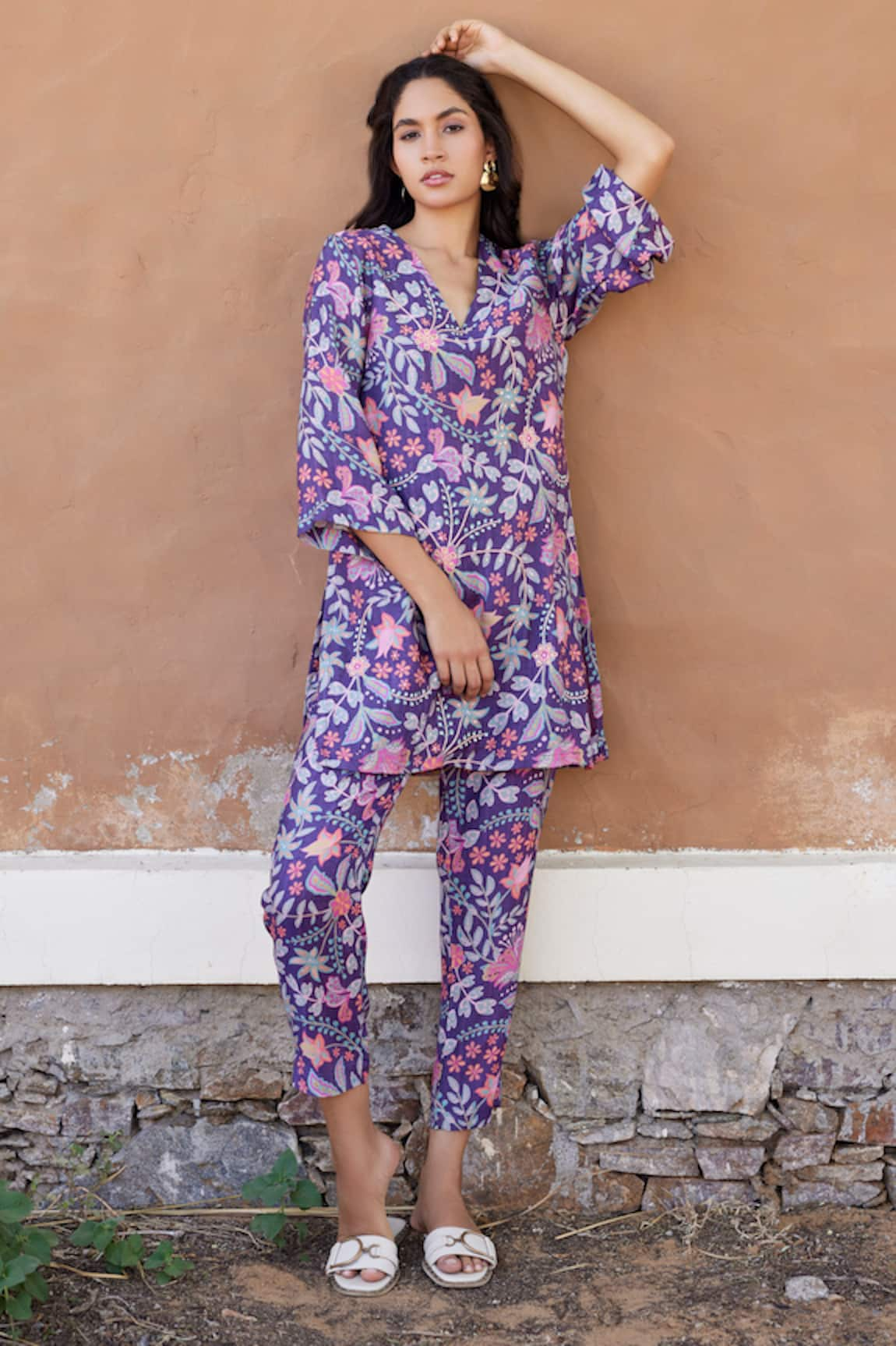 Harsha Khatry Bloom Print Kurta & Pant Set