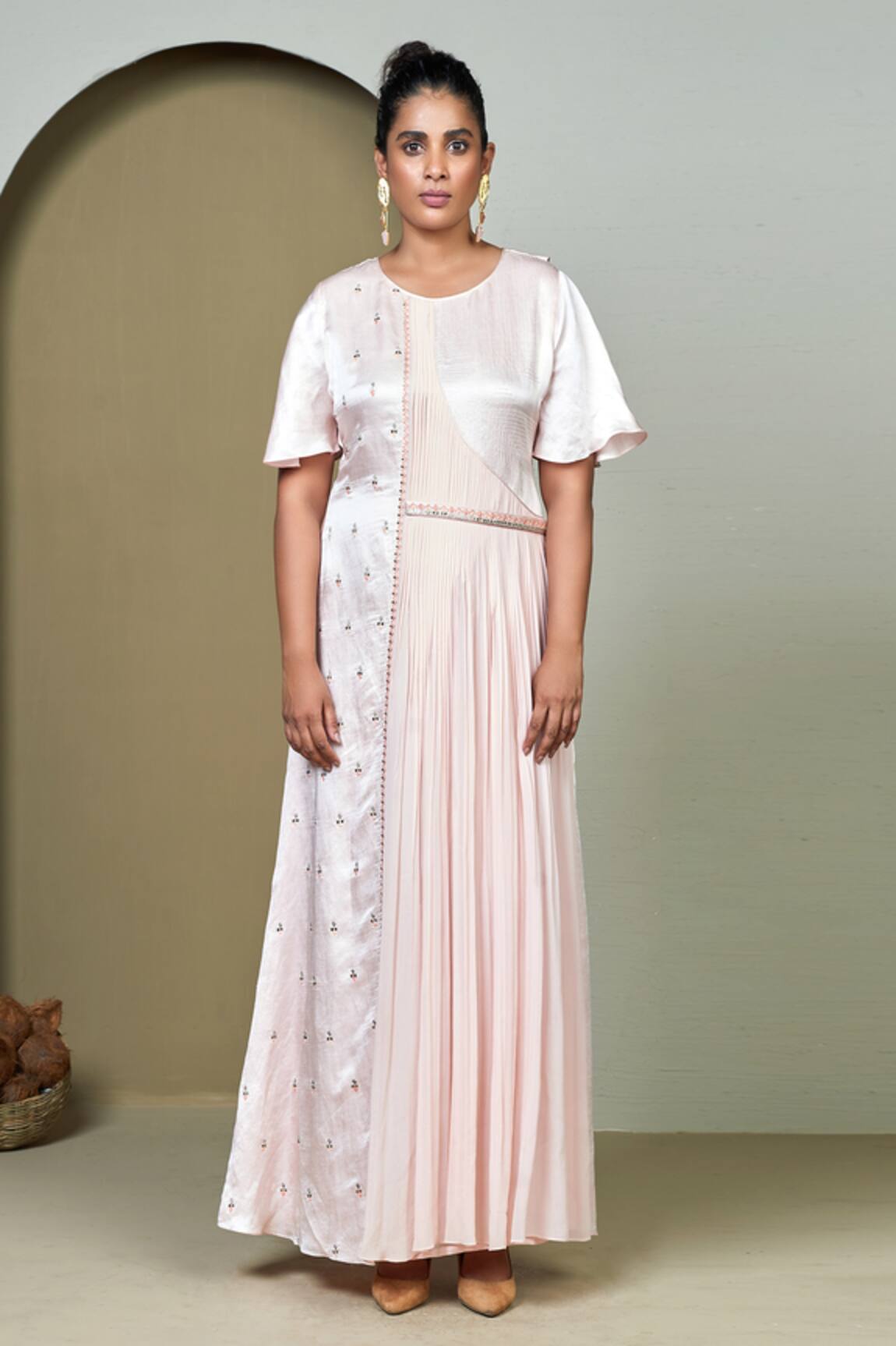 1999ad By Amita & Deepak Aicha Pleated Panel Gown