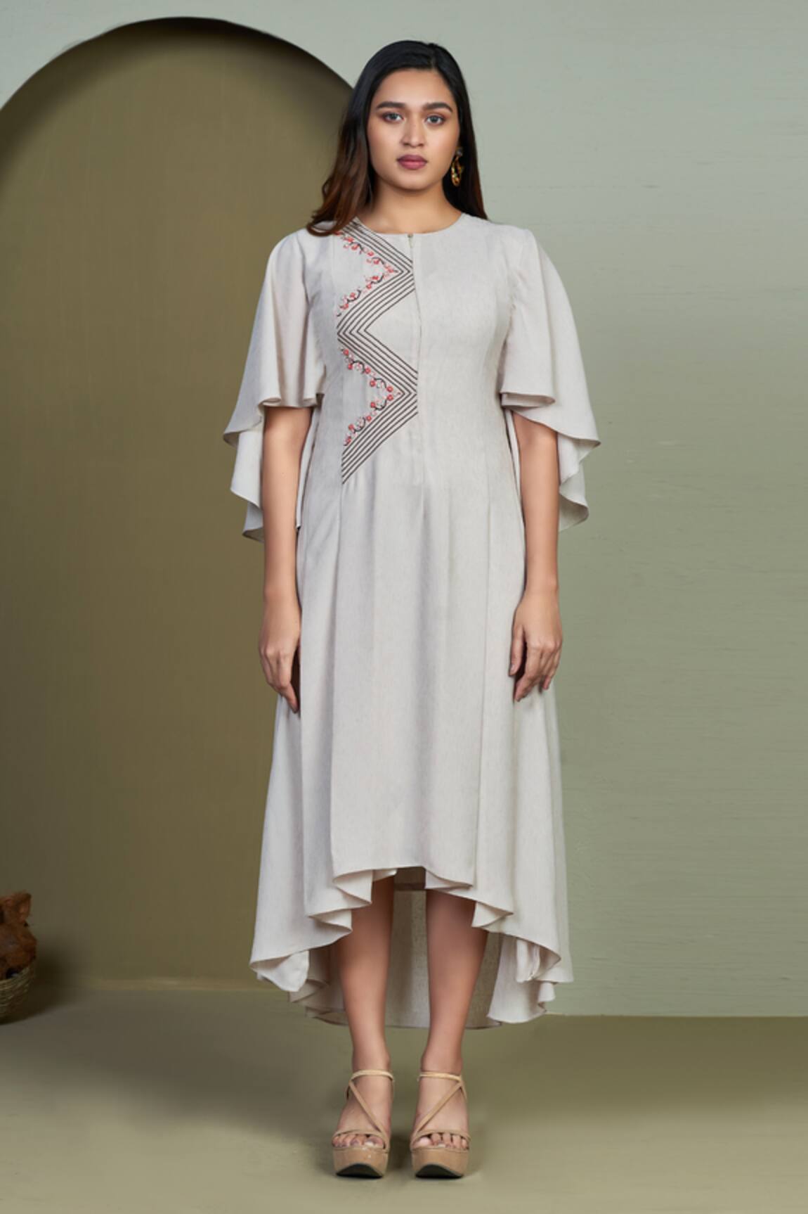 1999ad By Amita & Deepak Wade Placement Embellished Dress