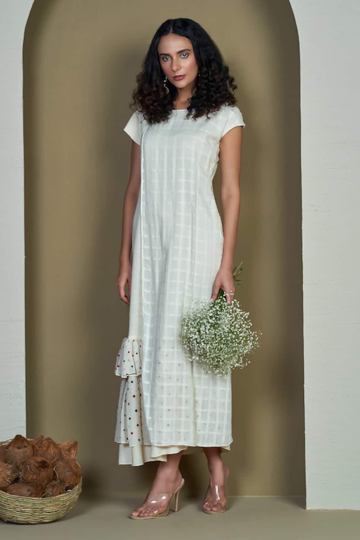 1999ad By Amita & Deepak Rhodes Cotton Chequered Pattern Tunic