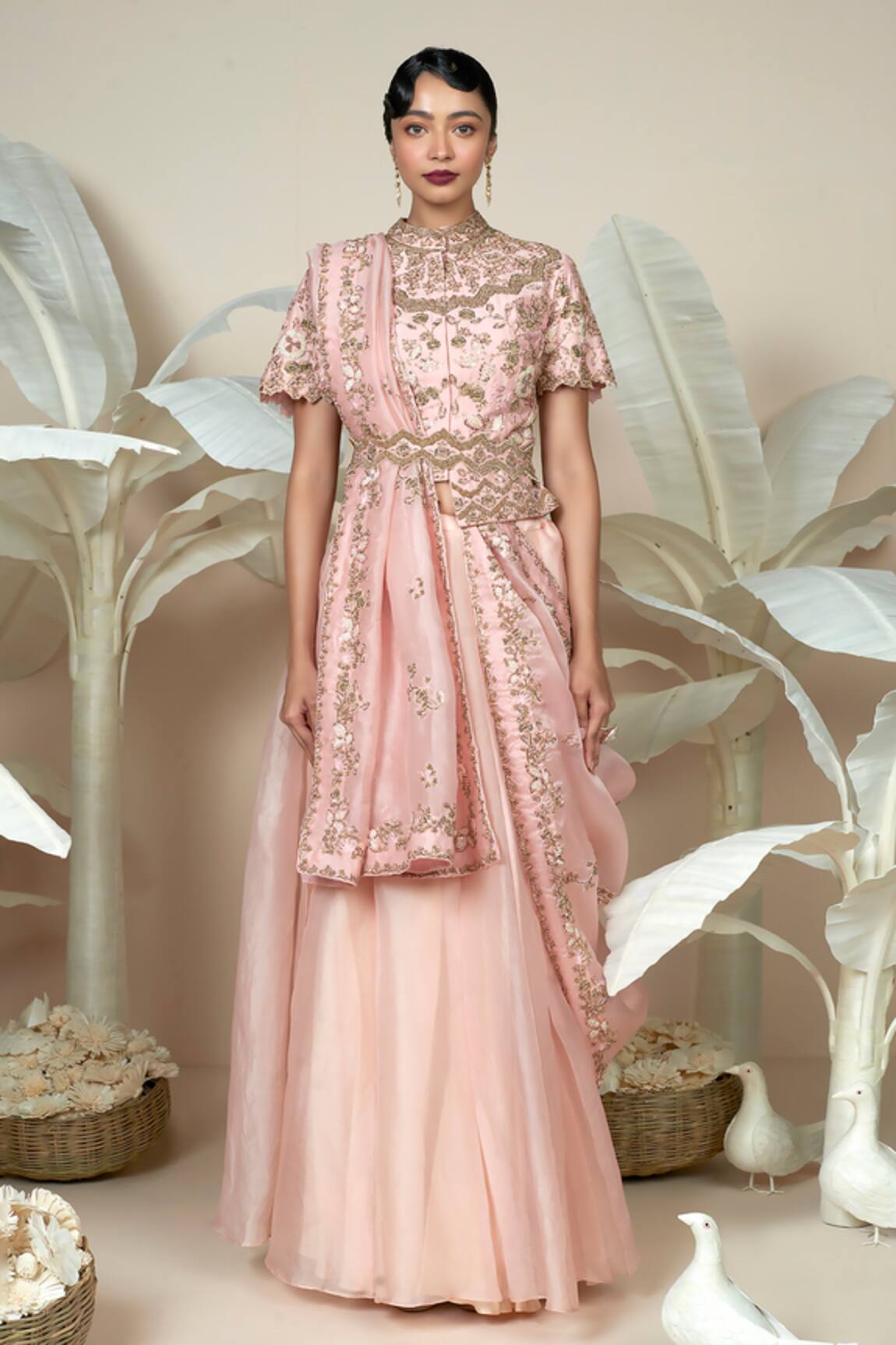 1999ad By Amita & Deepak Calyx Lehenga & Embroidered Blouse Set