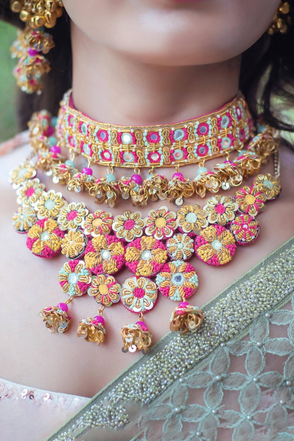 Kanyaadhan By Dhirajaayushi Thread Embroidered Necklace