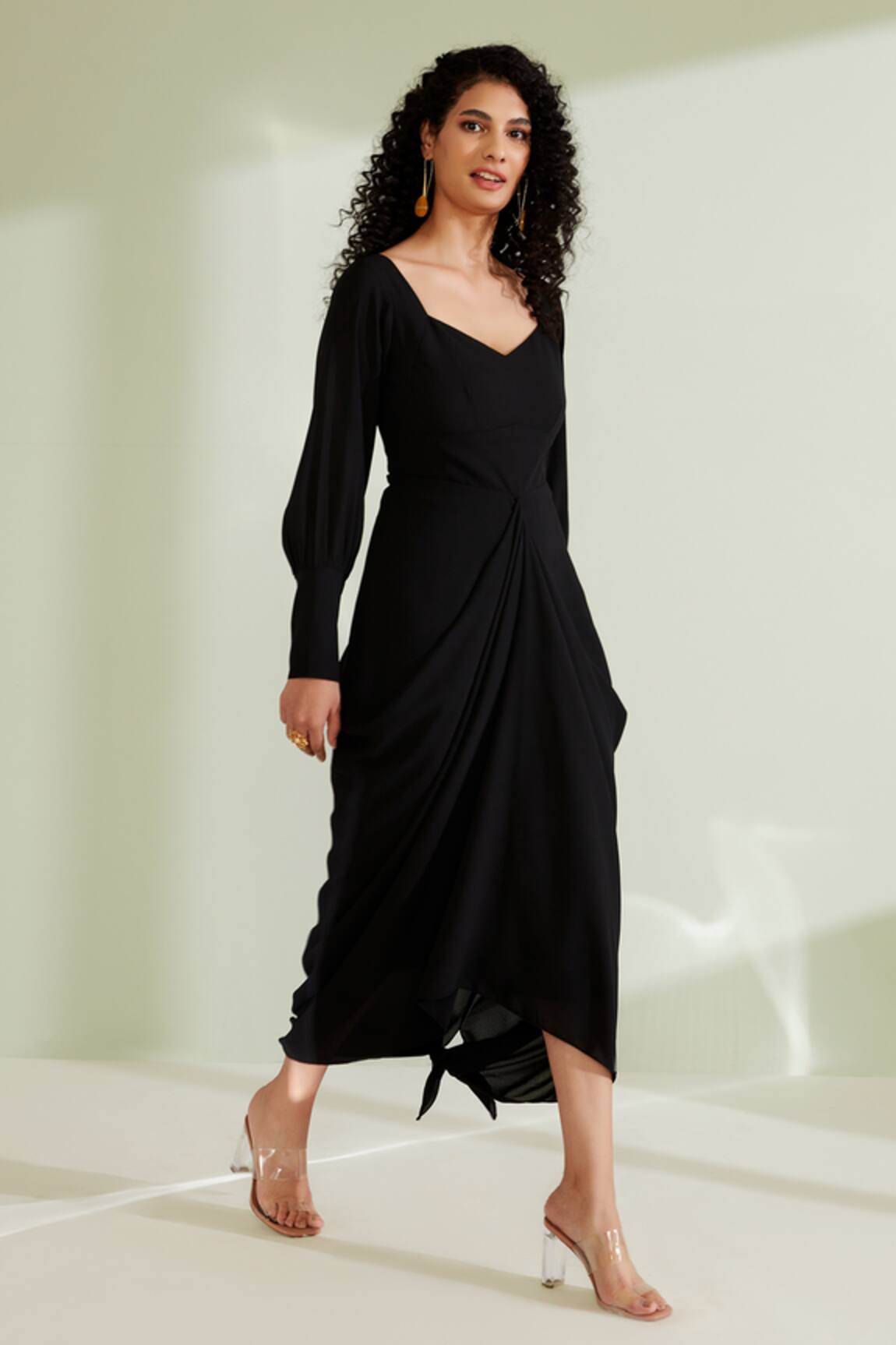 1999ad By Amita & Deepak Zaynab Solid Draped Dress