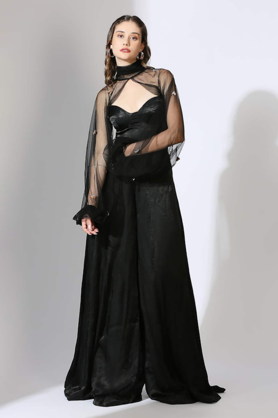 Masumi Mewawalla Jumpsuit With Embroidered Sleeves 