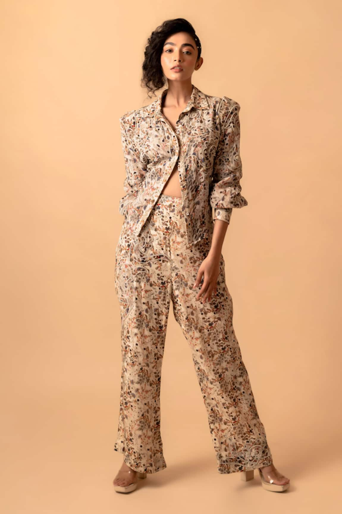 PDS by SNEHA Floral Print Shirt With Pant