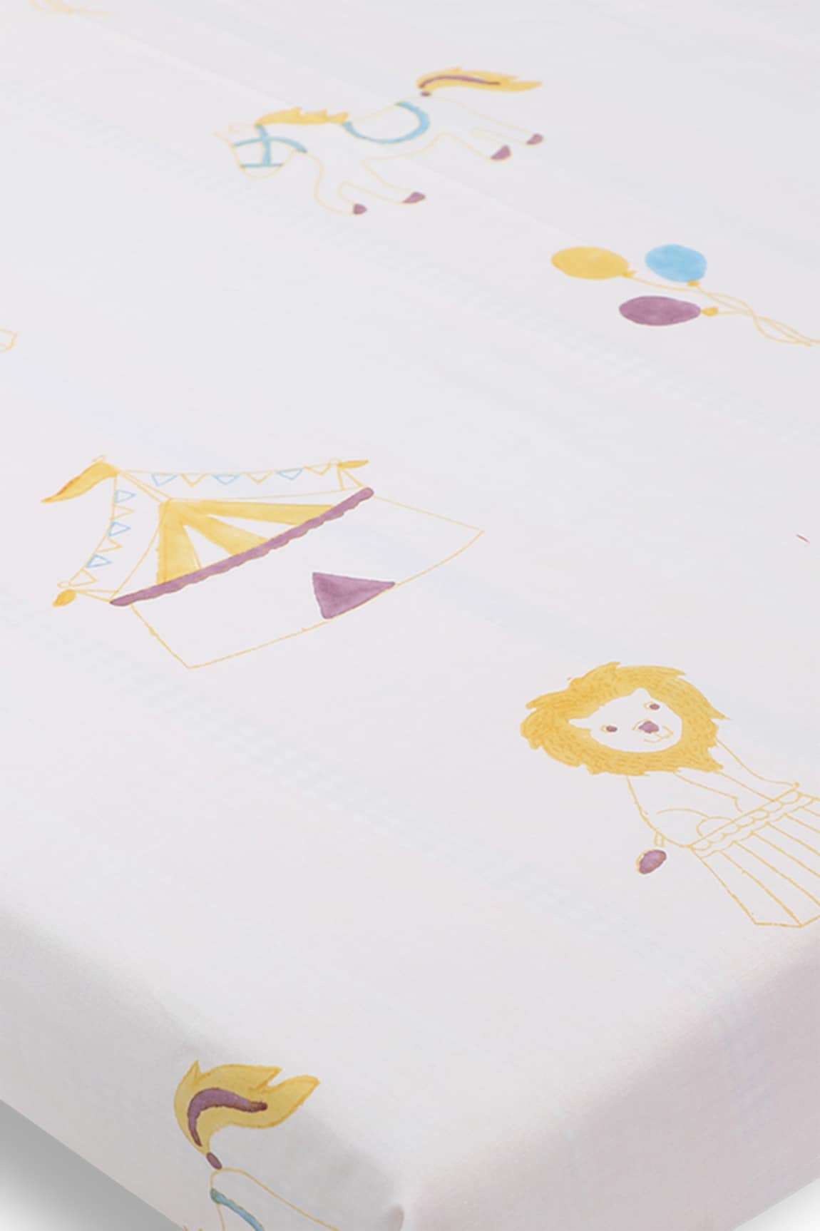 Masaya I Am Going To The Circus Cotton Printed Cot Sheet