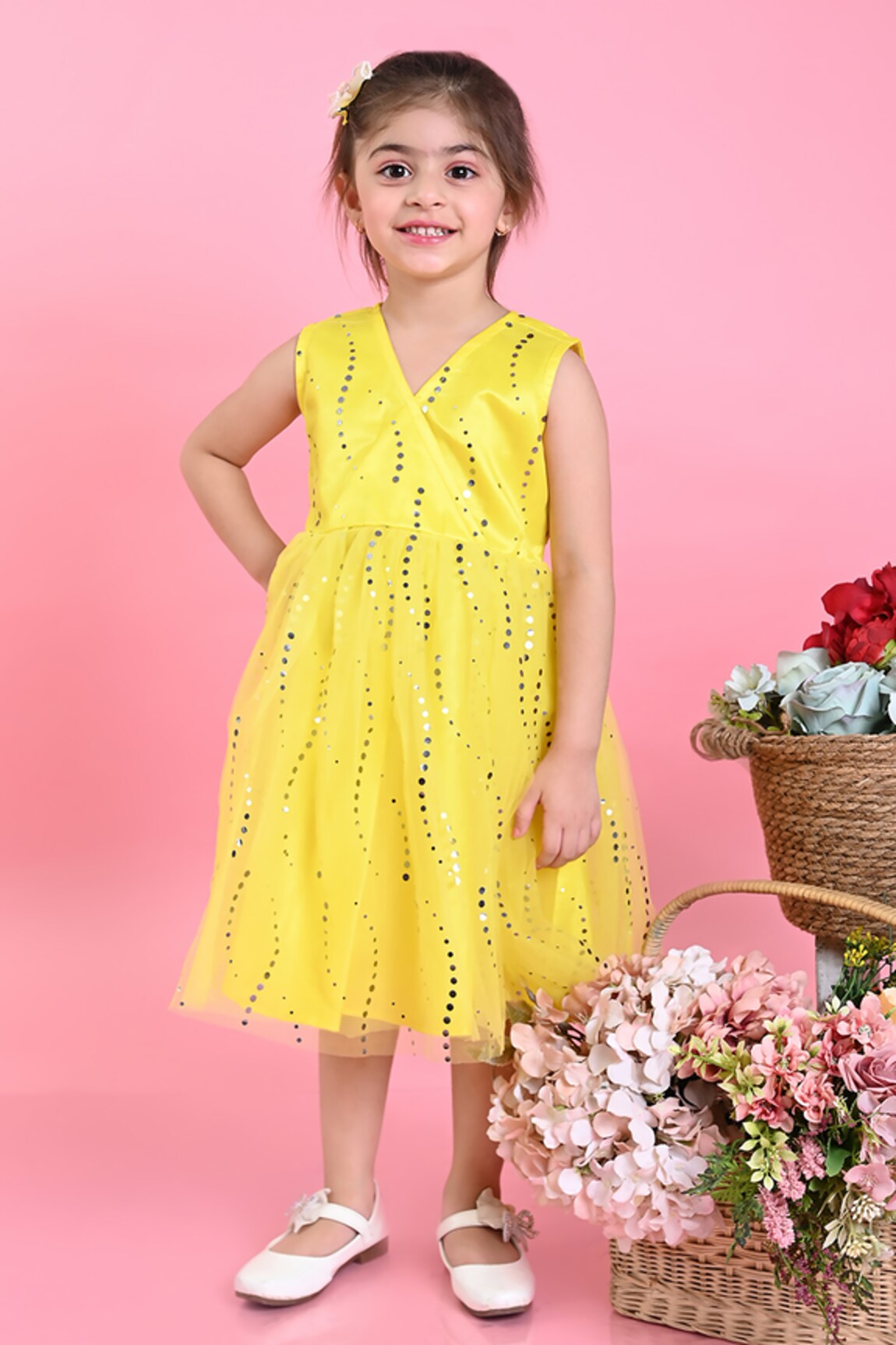 Saka Designs Dots Pattern Frock